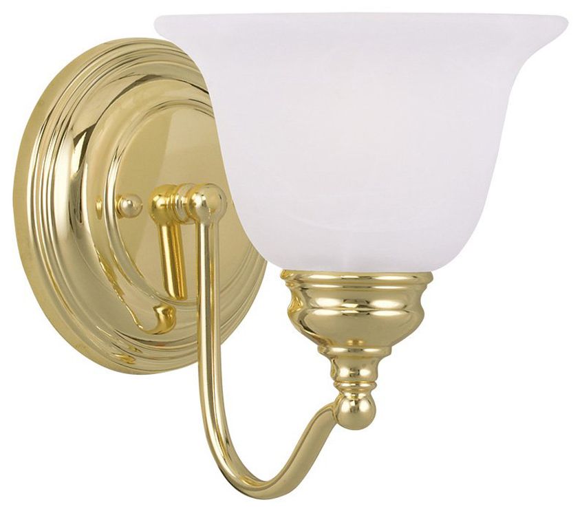 Essex 6.25-in W 1-Light Polished Brass Arm Wall Sconce