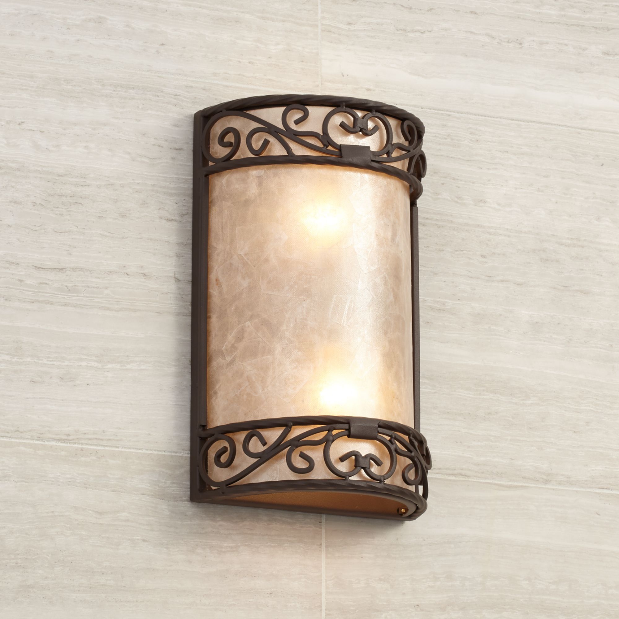 Natural Mica Collection 12 1/2" High Wall Sconce Fixture