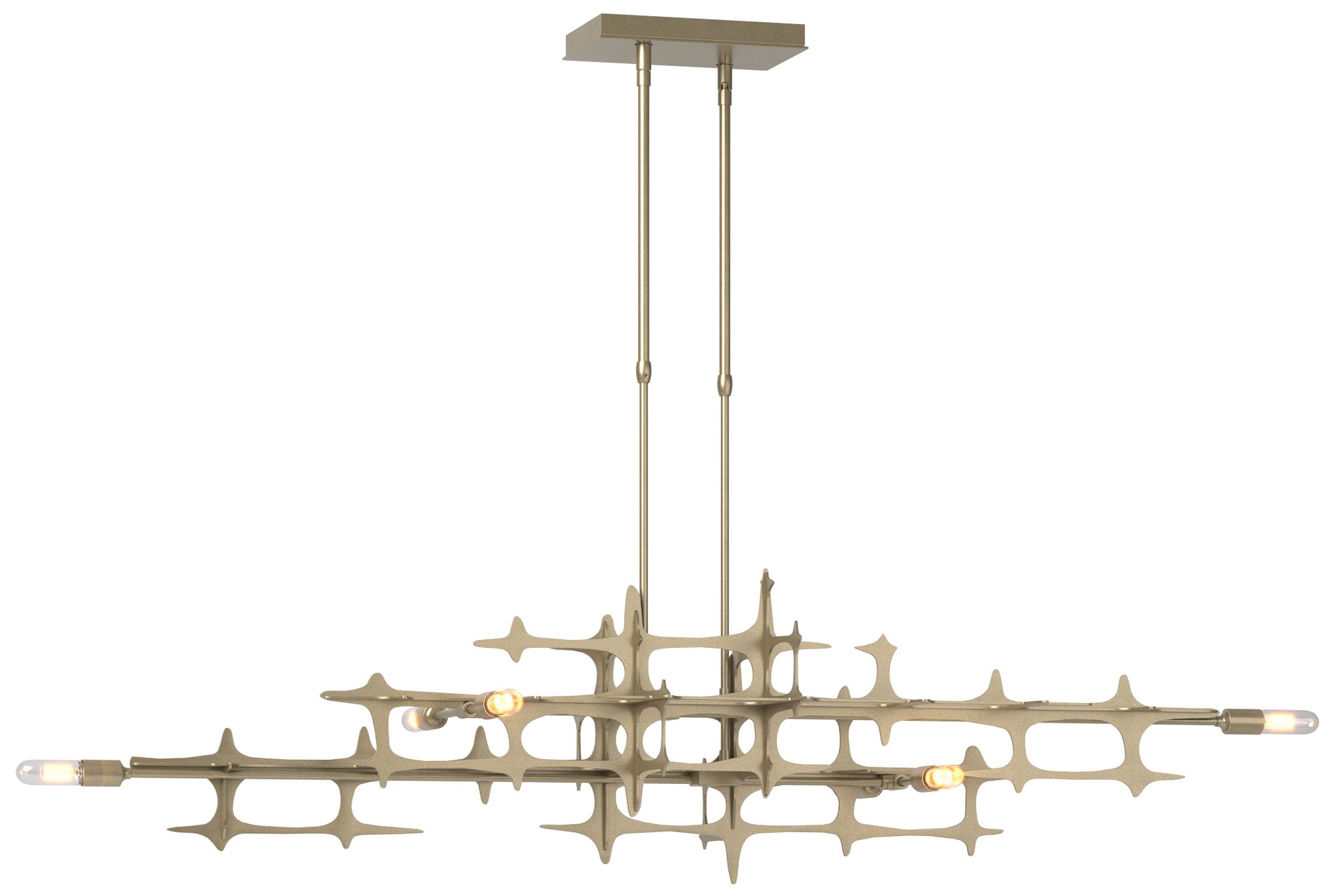 Grid 53.6" Wide Soft Gold Standard Pendant