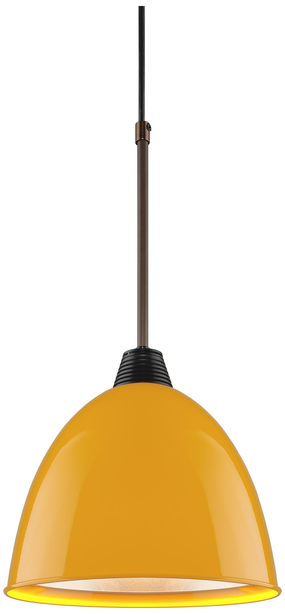 Classic - Pendant - E26 Base - Bronze Finish - Canary Yellow