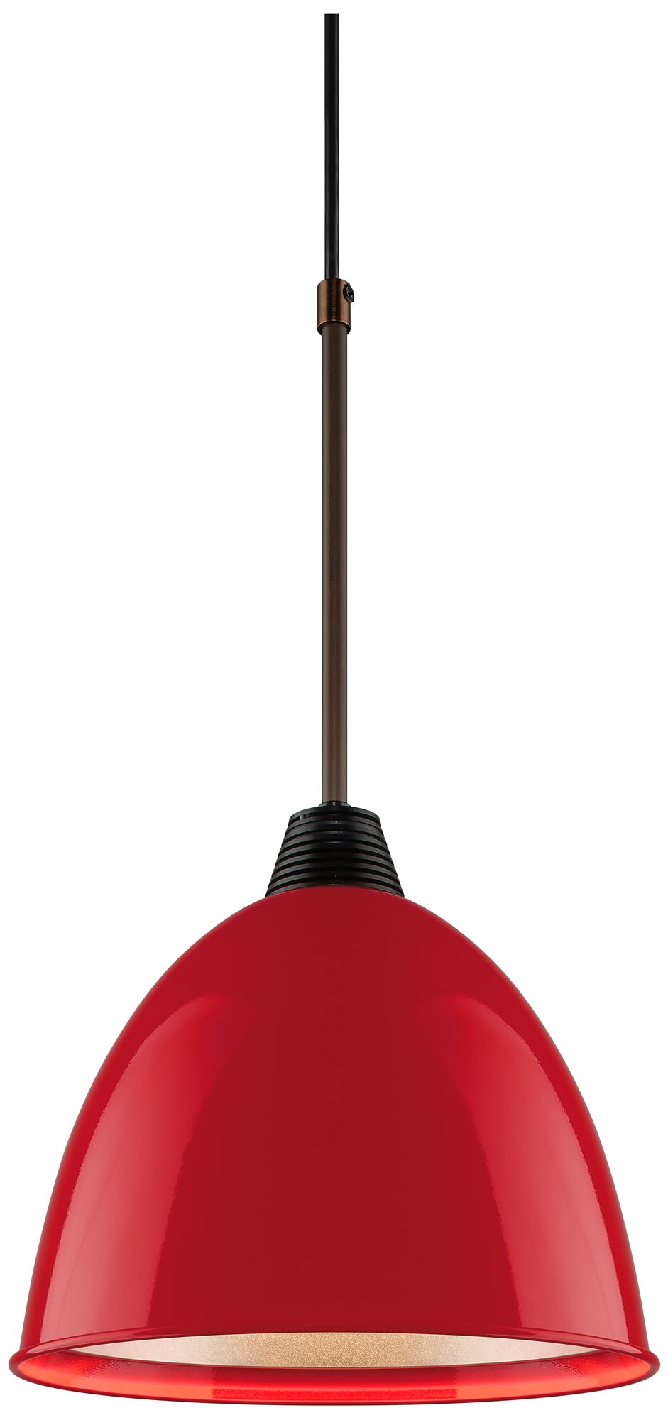 Classic - Pendant - E26 Base - Bronze Finish - Gypsy Red