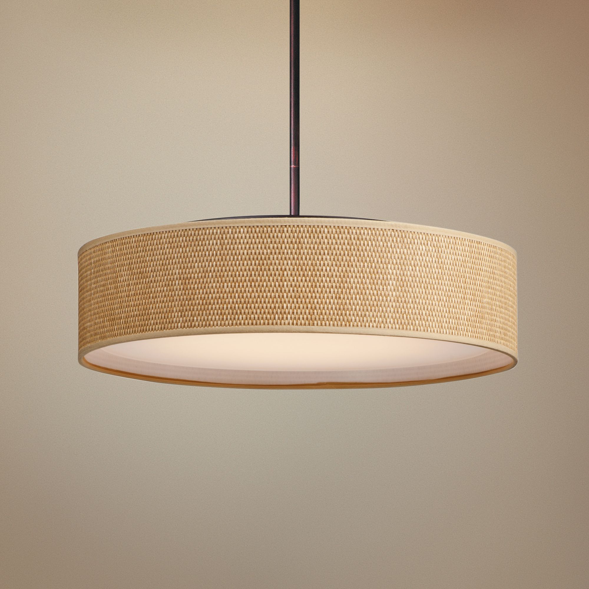 Maxim Prime 20" Wide Grass Cloth Shade LED Pendant Light