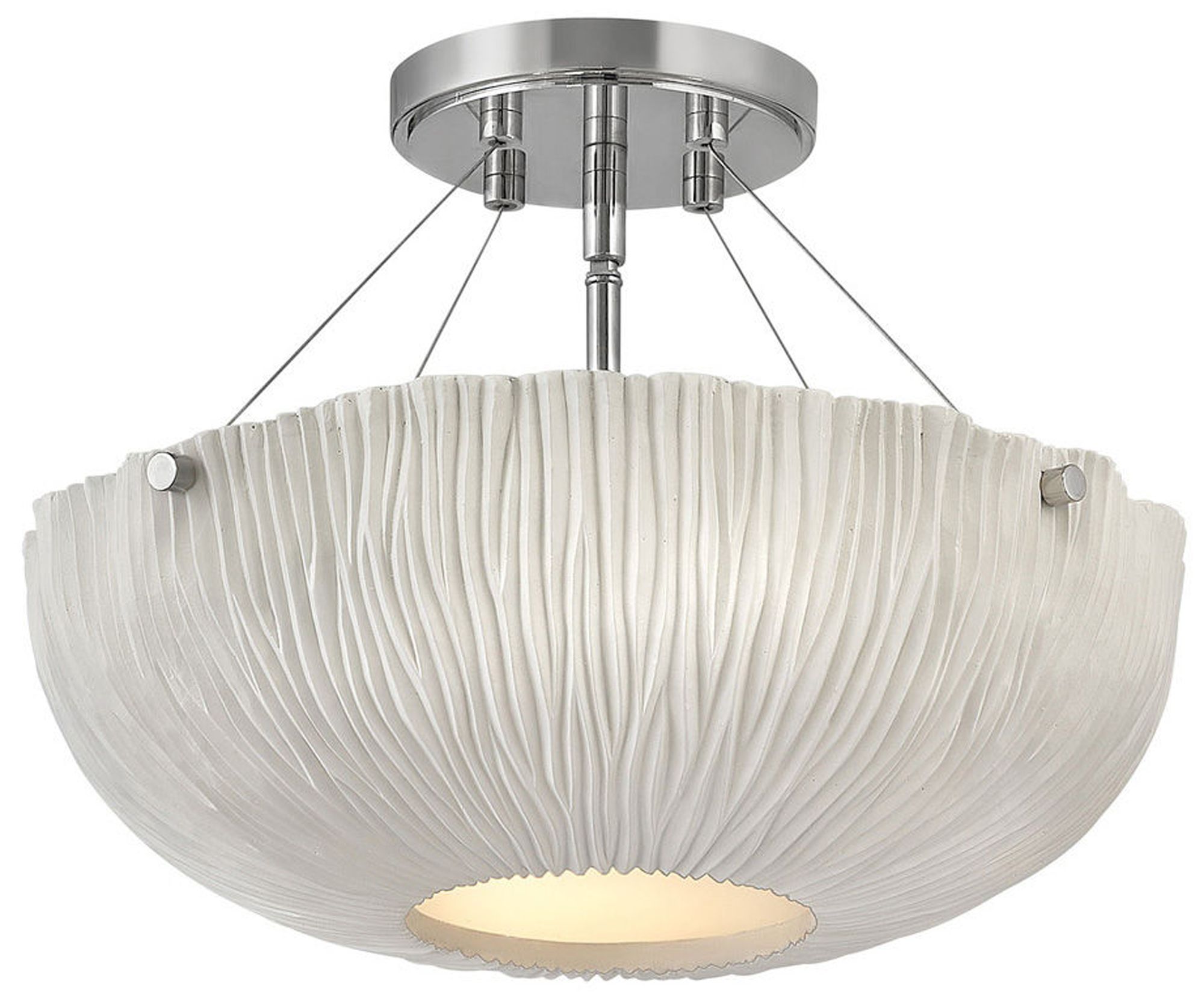 Hinkley Coral 17" Wide White Bowl Modern Ceiling Light