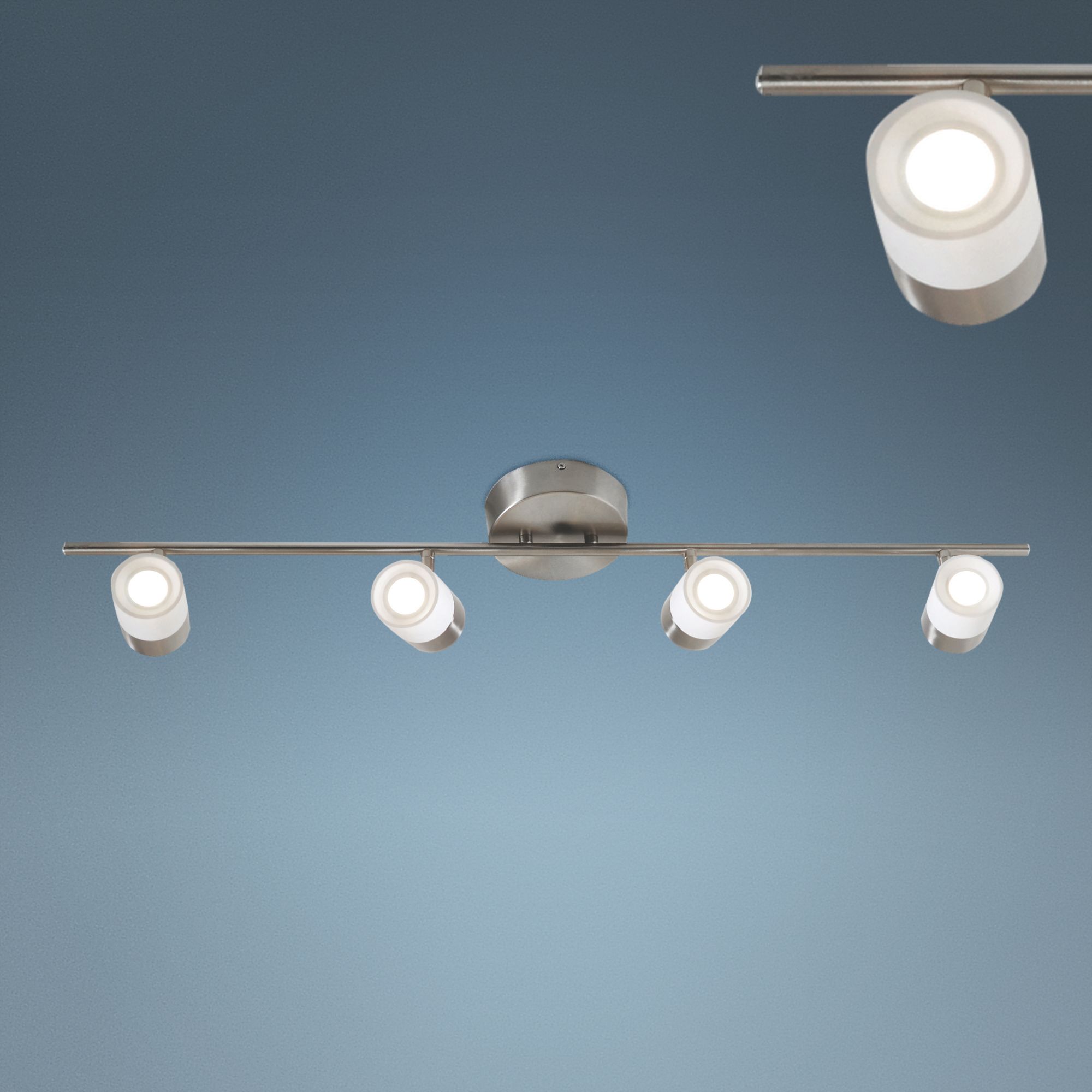 Gramercy 4-Light Satin Nickel/White JA8 LED Track Fixture