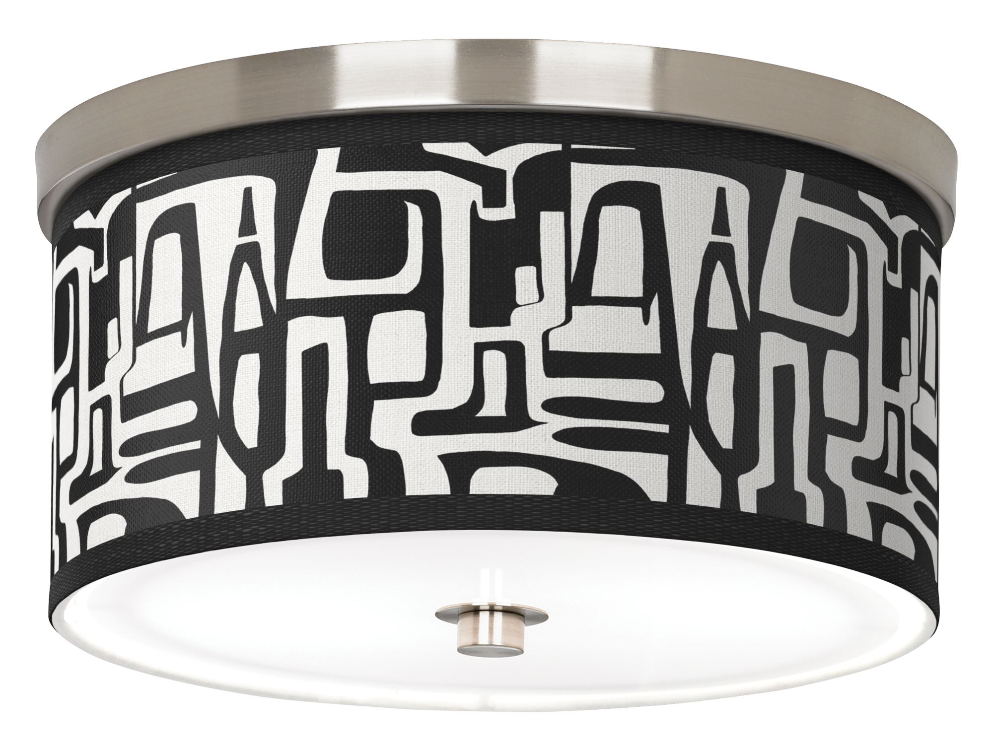 Tempo Giclee Nickel 10 1/4" Wide Ceiling Light