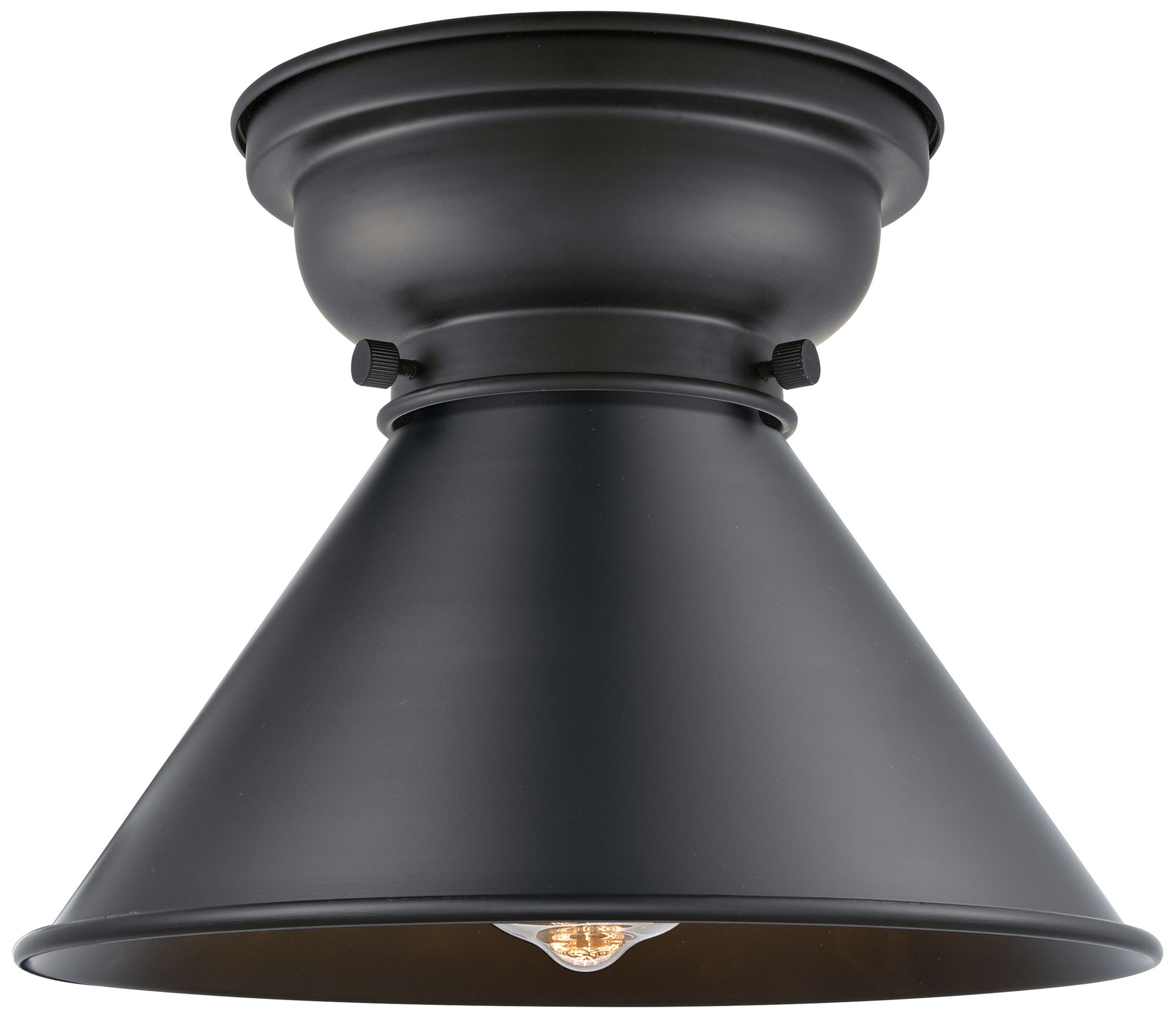 Aditi Briarcliff 10" LED Flush Mount - Matte Black - Matte Black Shade