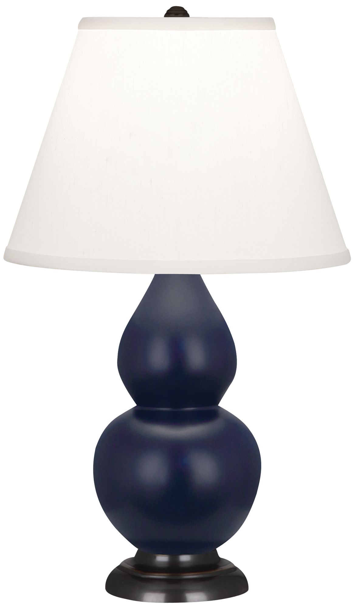 Matte Midnight Blue Small Double Gourd Accent Lamp