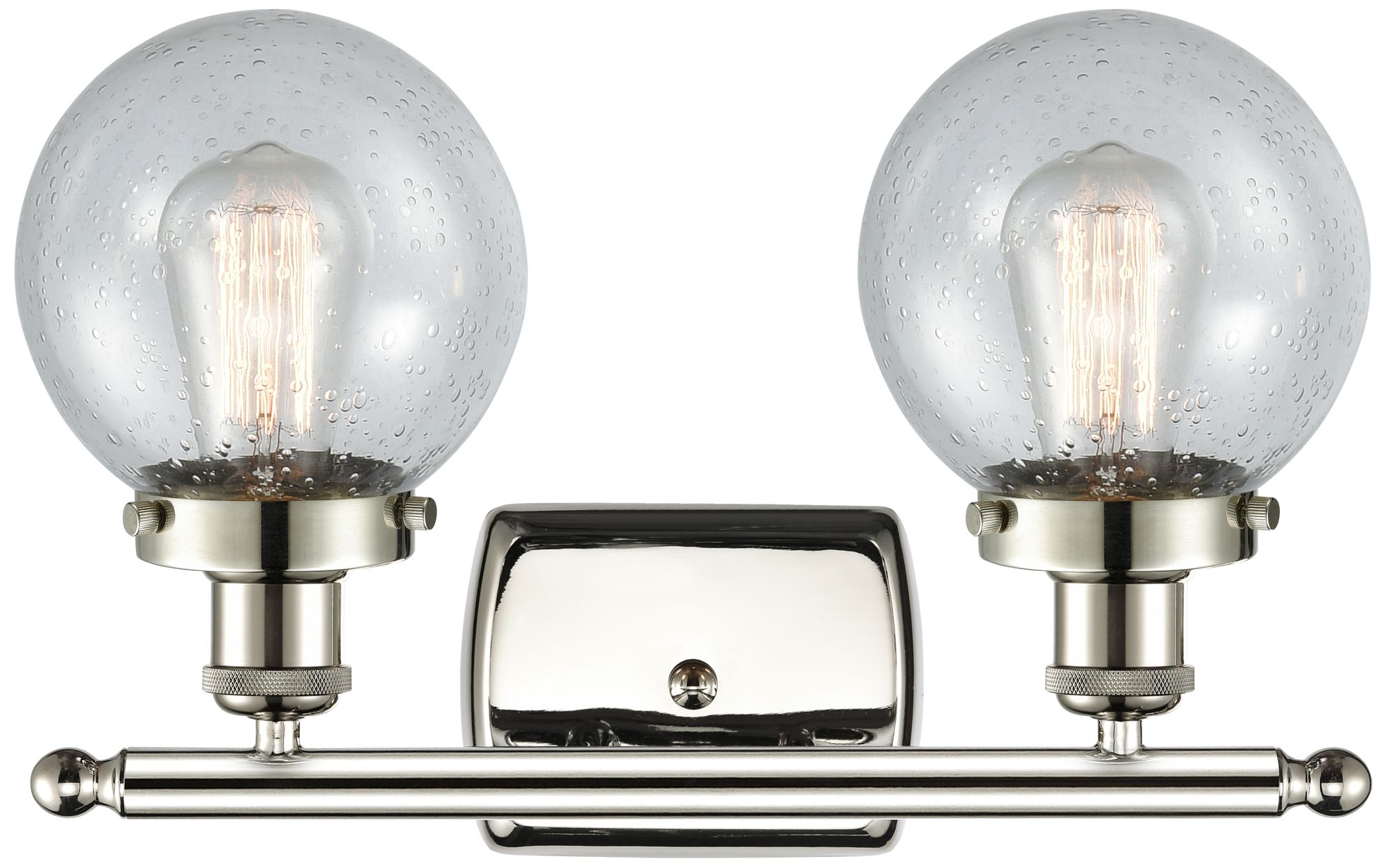 Ballston Urban Beacon 2 Light 16" Bath Light - Polished Nickel - Seedy