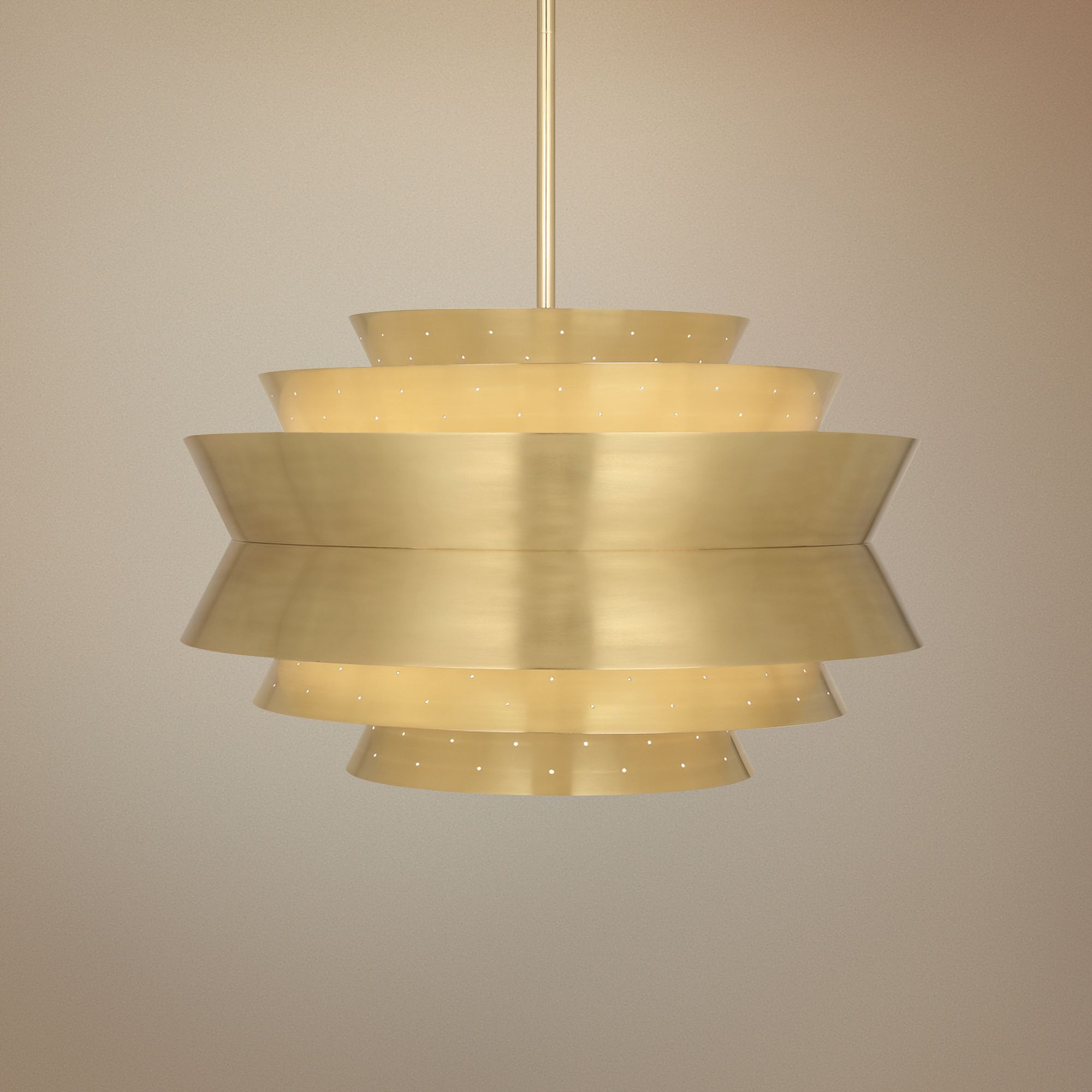 Robert Abbey Pierce 23" Wide Modern Brass Pendant Light