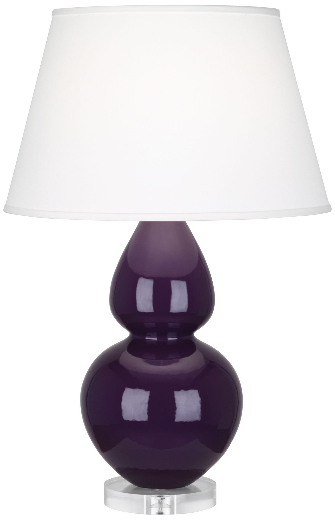 Robert Abbey Ceramic Amethyst Double Gourd Table Lamp