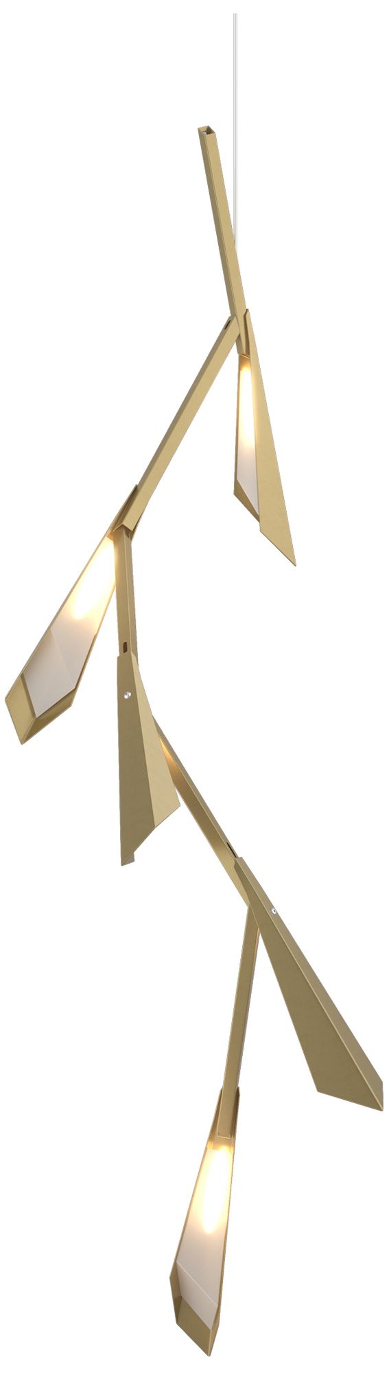 Quill 16" Wide Modern Brass Standard LED Pendant