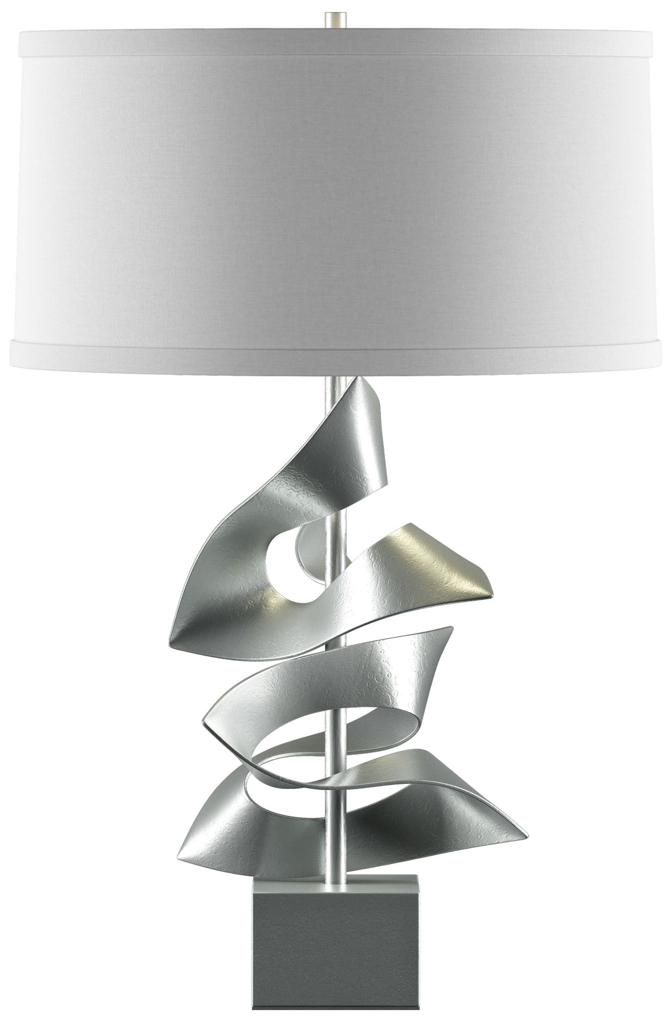 Gallery 24.7"H Vintage Platinum Twofold Table Lamp w/ Light Grey Shade