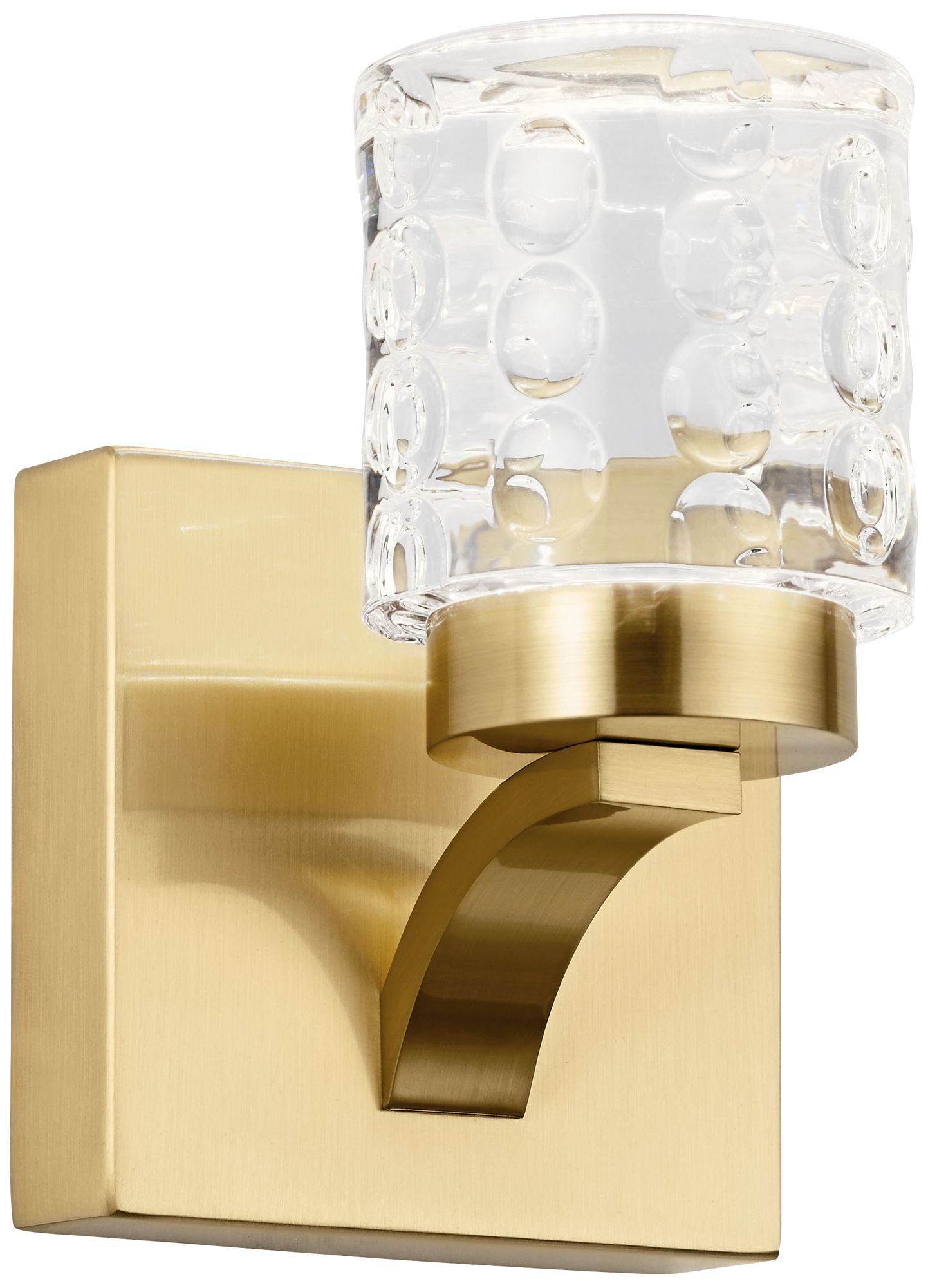 Elan Rene 7" High Champagne Gold Metal LED Wall Sconce