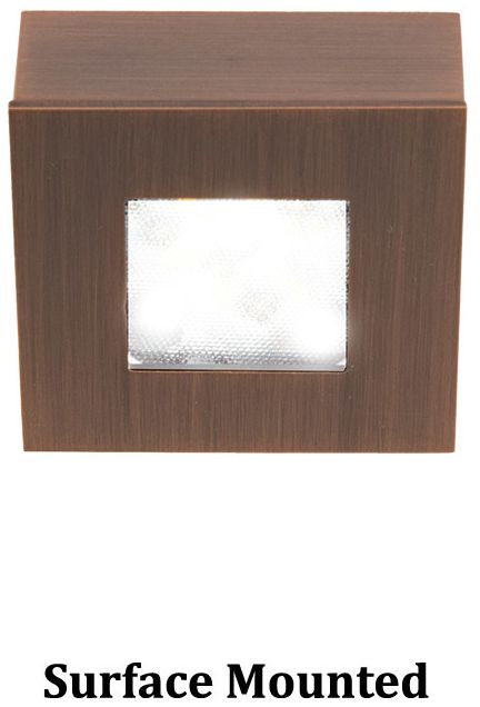 WAC LEDme 2.25" Wide Square Bronze 2700K LED Button Light