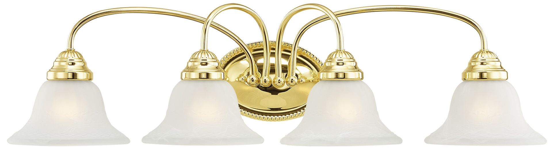 Livex Edgemont 30.5" Wide 4-Light Polished Brass Bath Vanity Light