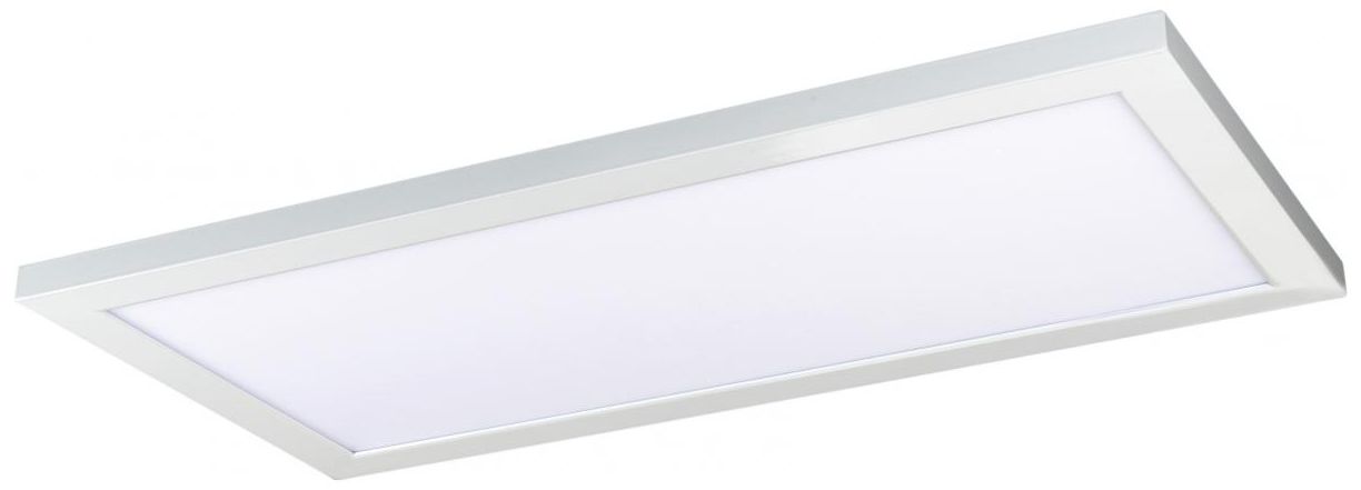 22W; 12 in.; x 24 in.; Surface Mount LED Fixture; 5000K; White Finish
