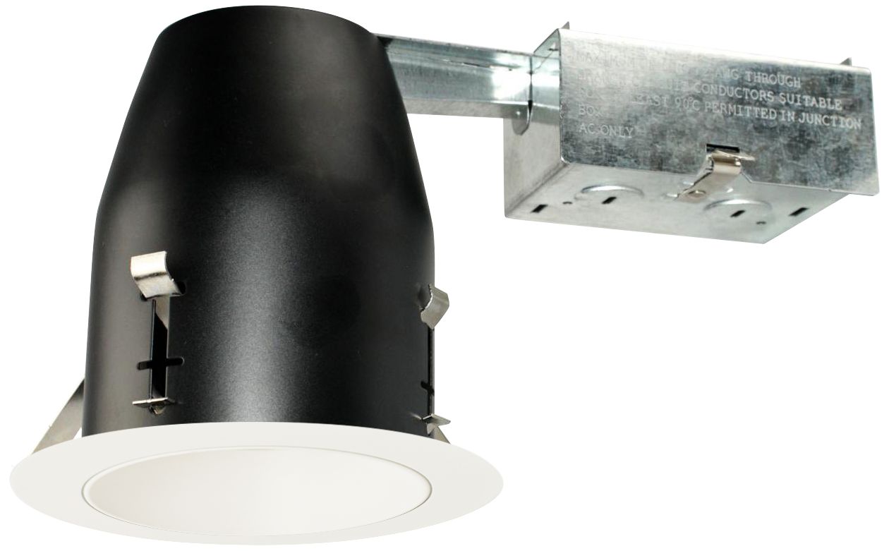 4" White 950 Lumen LED Remodel Round Reflector Recessed Kit