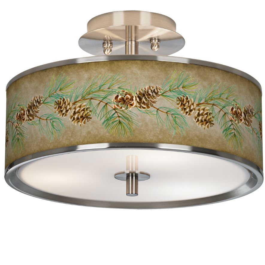 Cone Branch Giclee Glow 14" Wide Ceiling Light