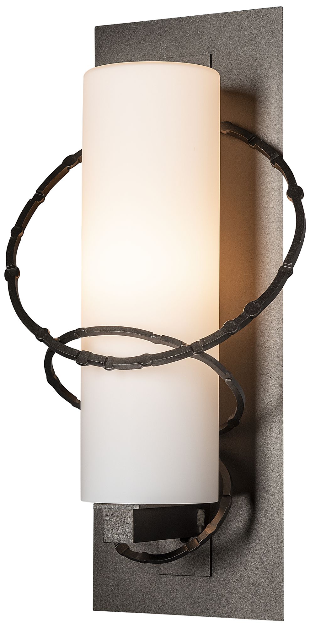 Olympus Medium Outdoor Sconce - Bronze Finish - Opal Glass