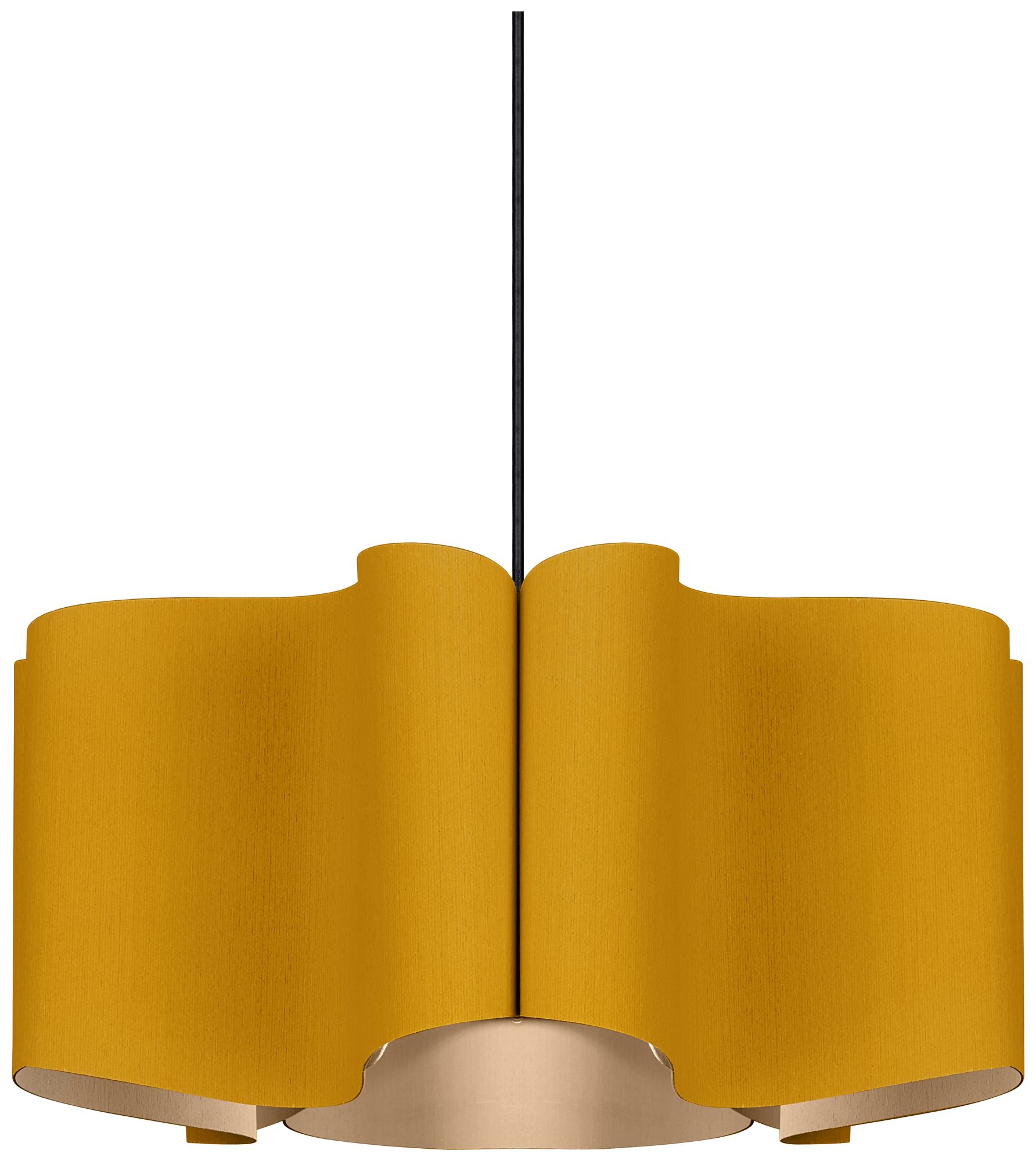 Paulina Pendant WEP Light Collection - Black Finish - Ocher Shade