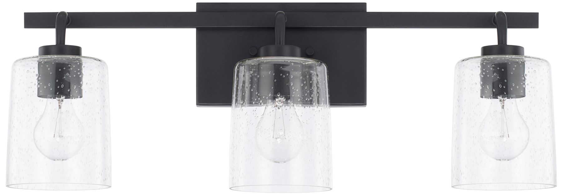 Greyson 24 1/2" Wide Matte Black 3-Light Vanity Bath Light