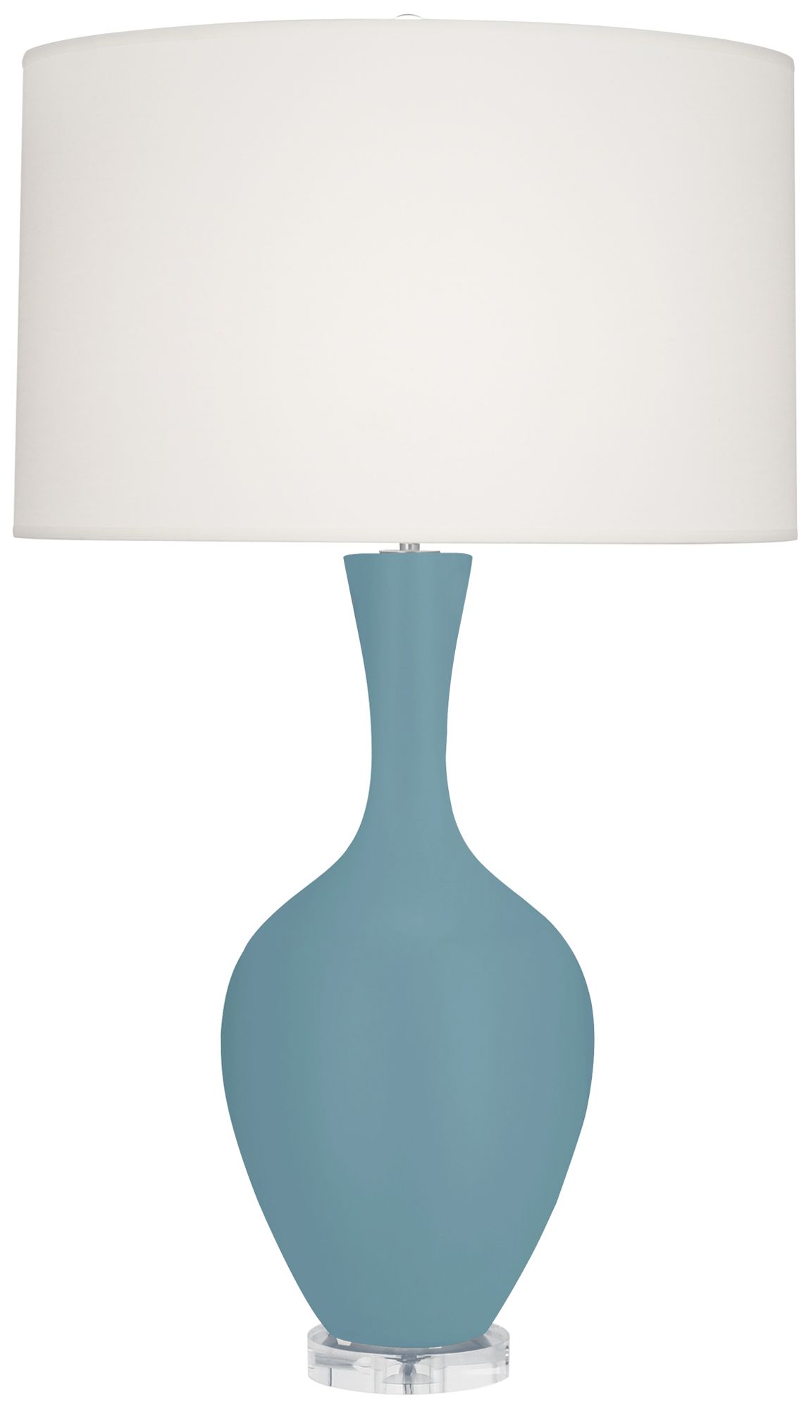 Matte Steel Blue Audrey Table Lamp