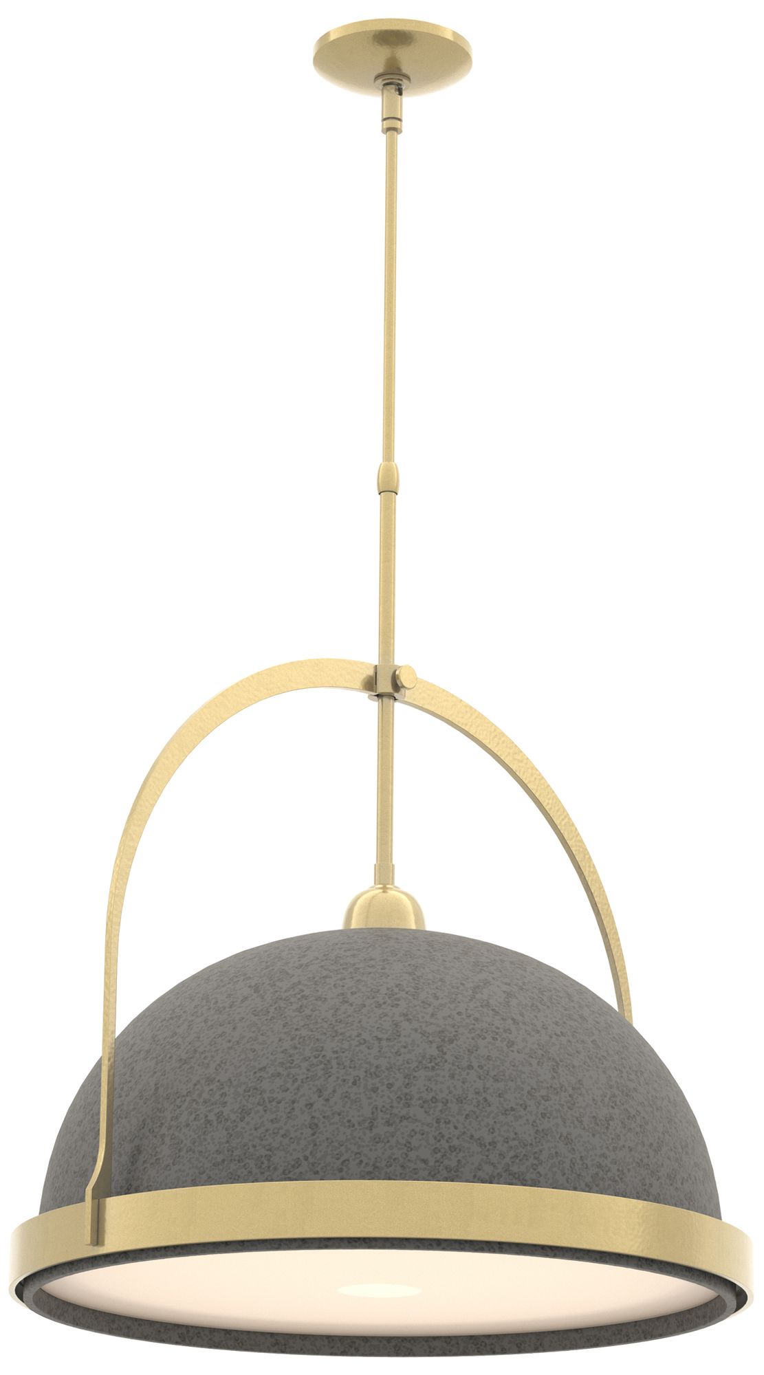 Atlas 21.7"W Natural Iron Accented Large Modern Brass Standard Pendant