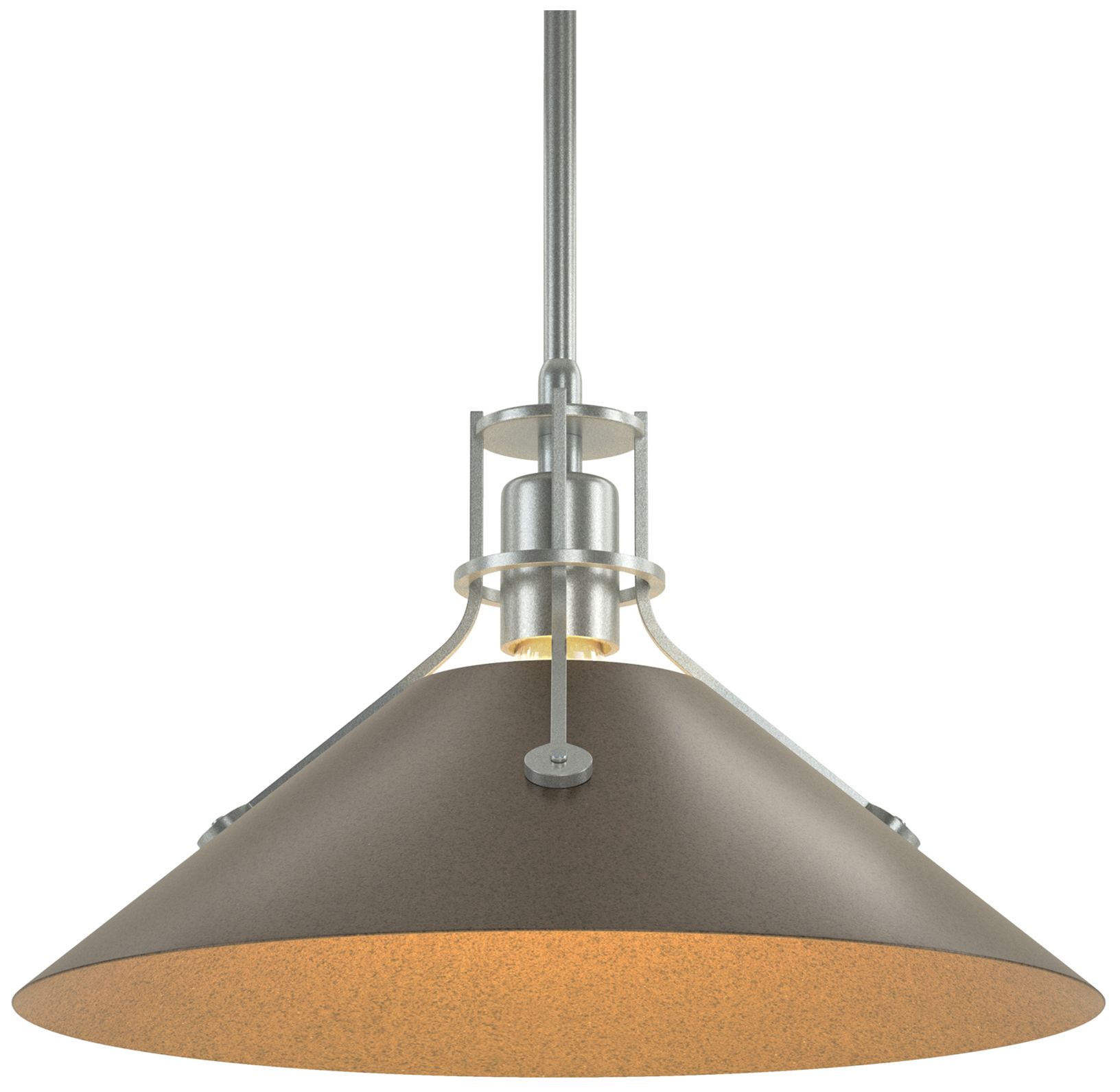 Henry Medium Steel Shade Pendant - Platinum - Bronze