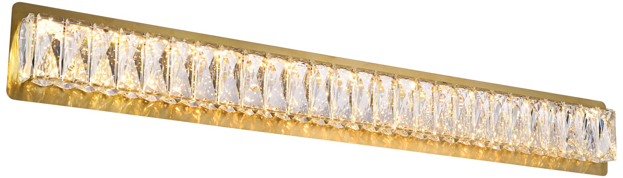 Monroe 35 1/2" Wide Gold and Crystal LED Bath Light