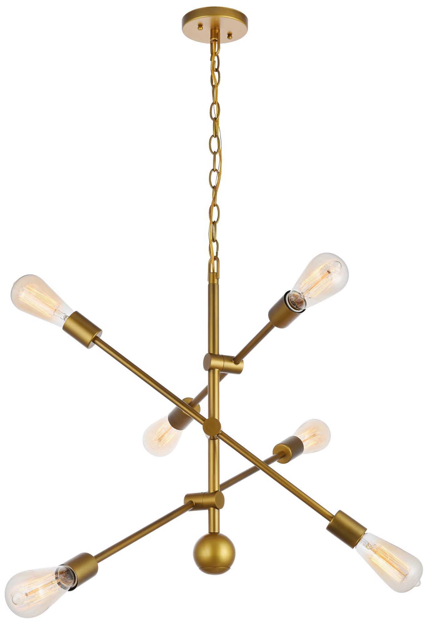 Axel 6 Lts Brass Pendant