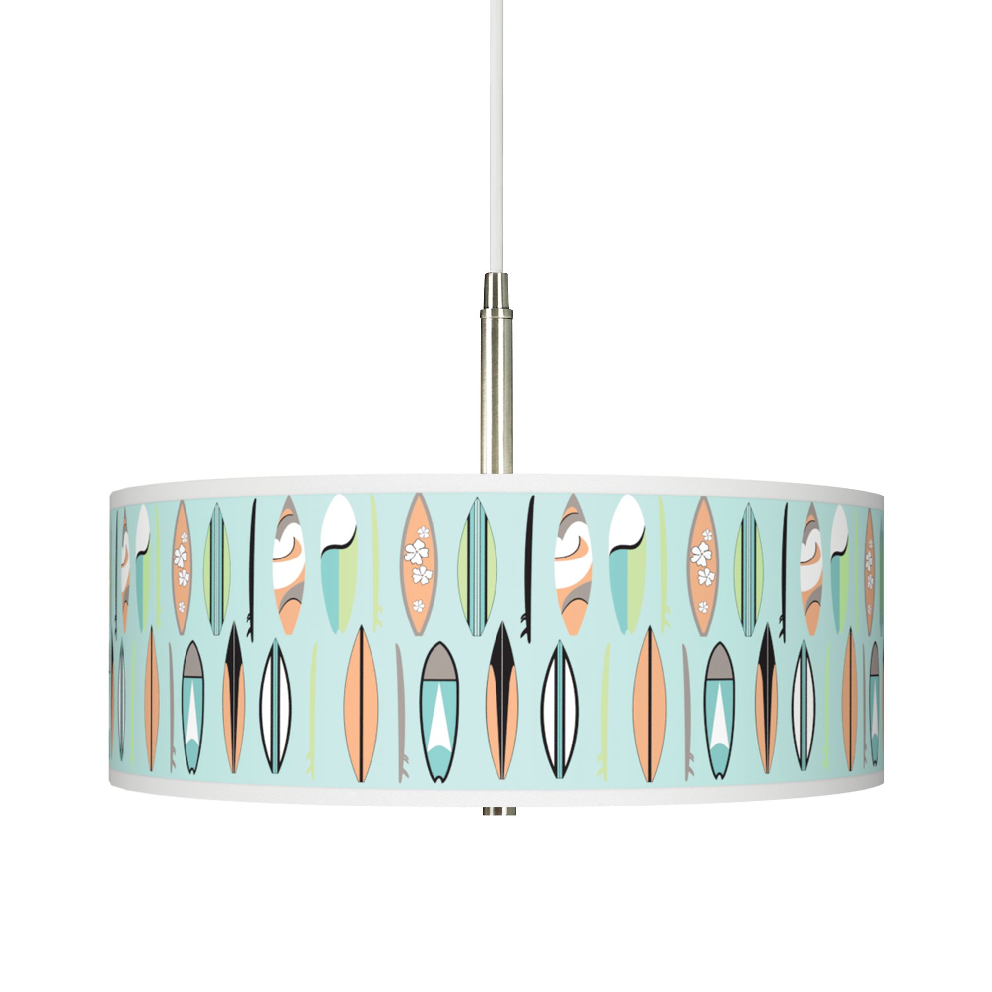 Retro Surf Giclee Pendant Chandelier