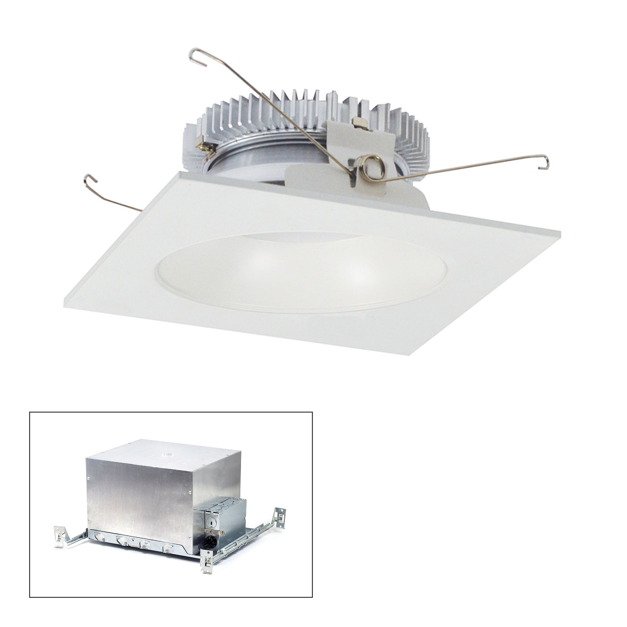 Nora Cobalt 6" White 2000lm LED Square-Round IC Recessed Kit