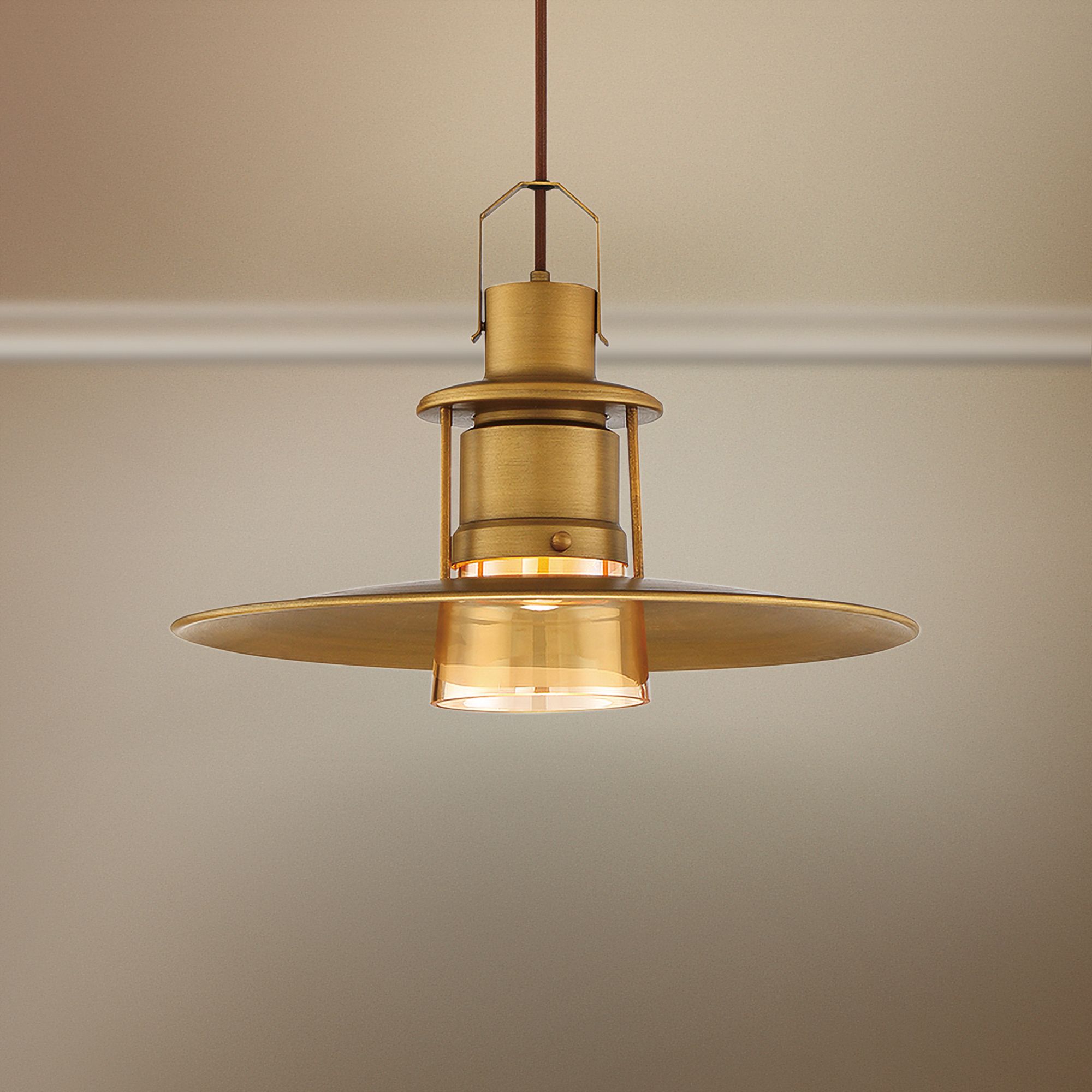 Eurofase Lamport 11"W Brushed Brass LED Mini Pendant Light