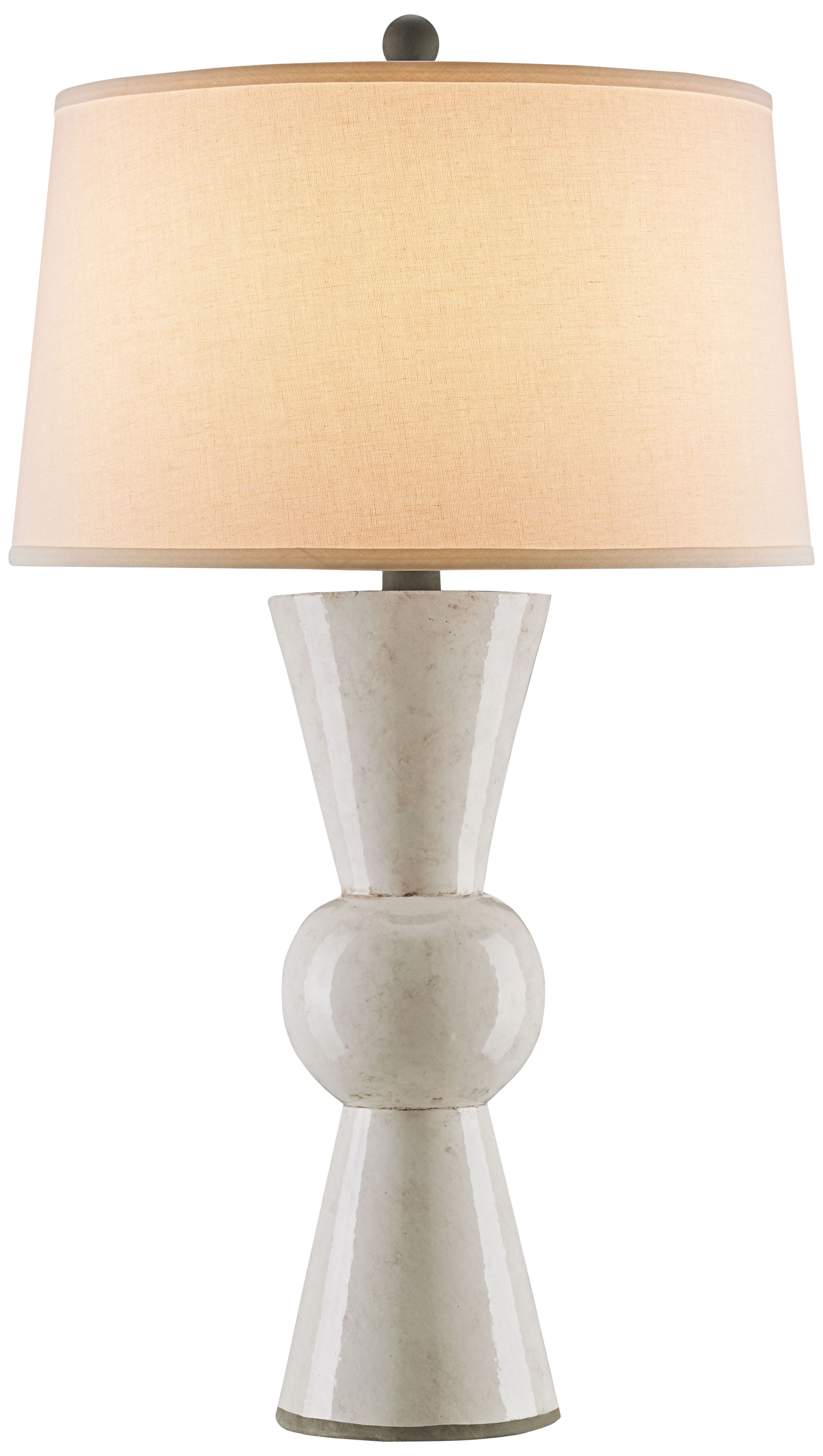 Currey and Company Upbeat Antique White Table Lamp