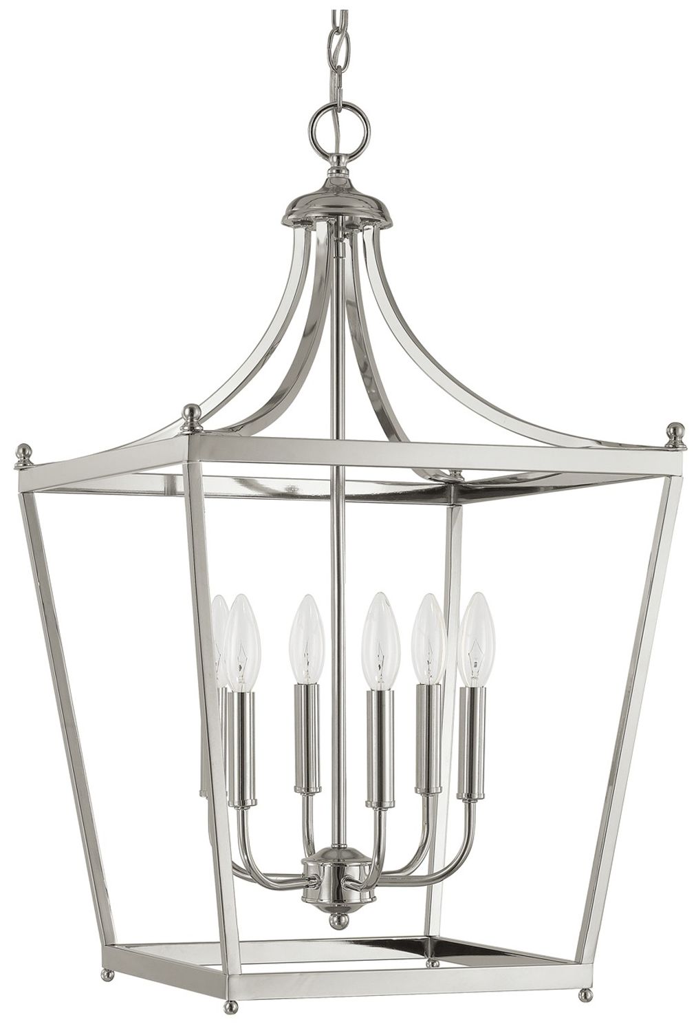 Capital Lighting- Stanton 17" 6-Light Lantern Foyer- Polished Nickel