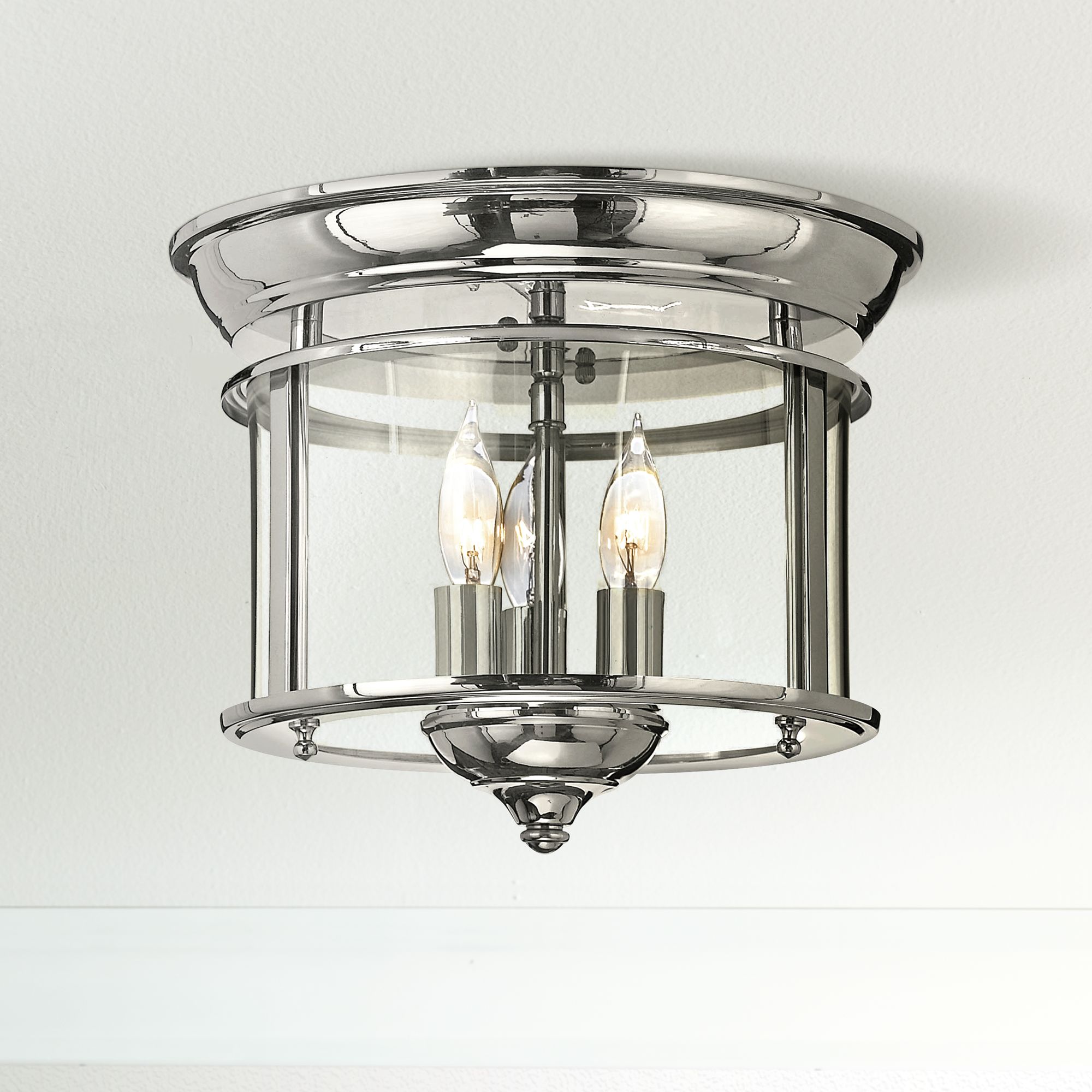 Hinkley Gentry 11 1/2" Wide Polished Nickel Ceiling Light