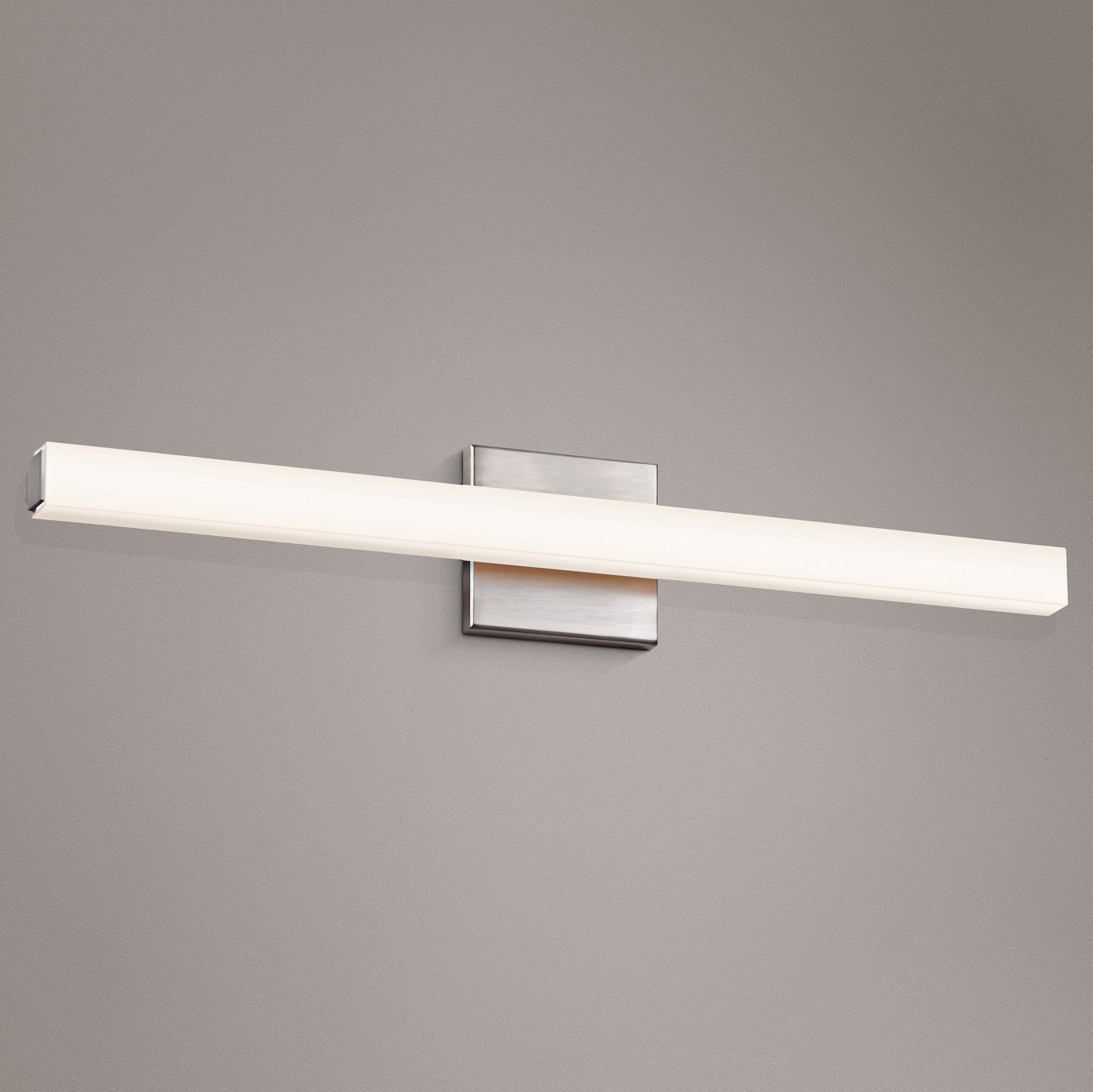 Sonneman Sq-Bar 24" Wide Satin Nickel LED Bath Light