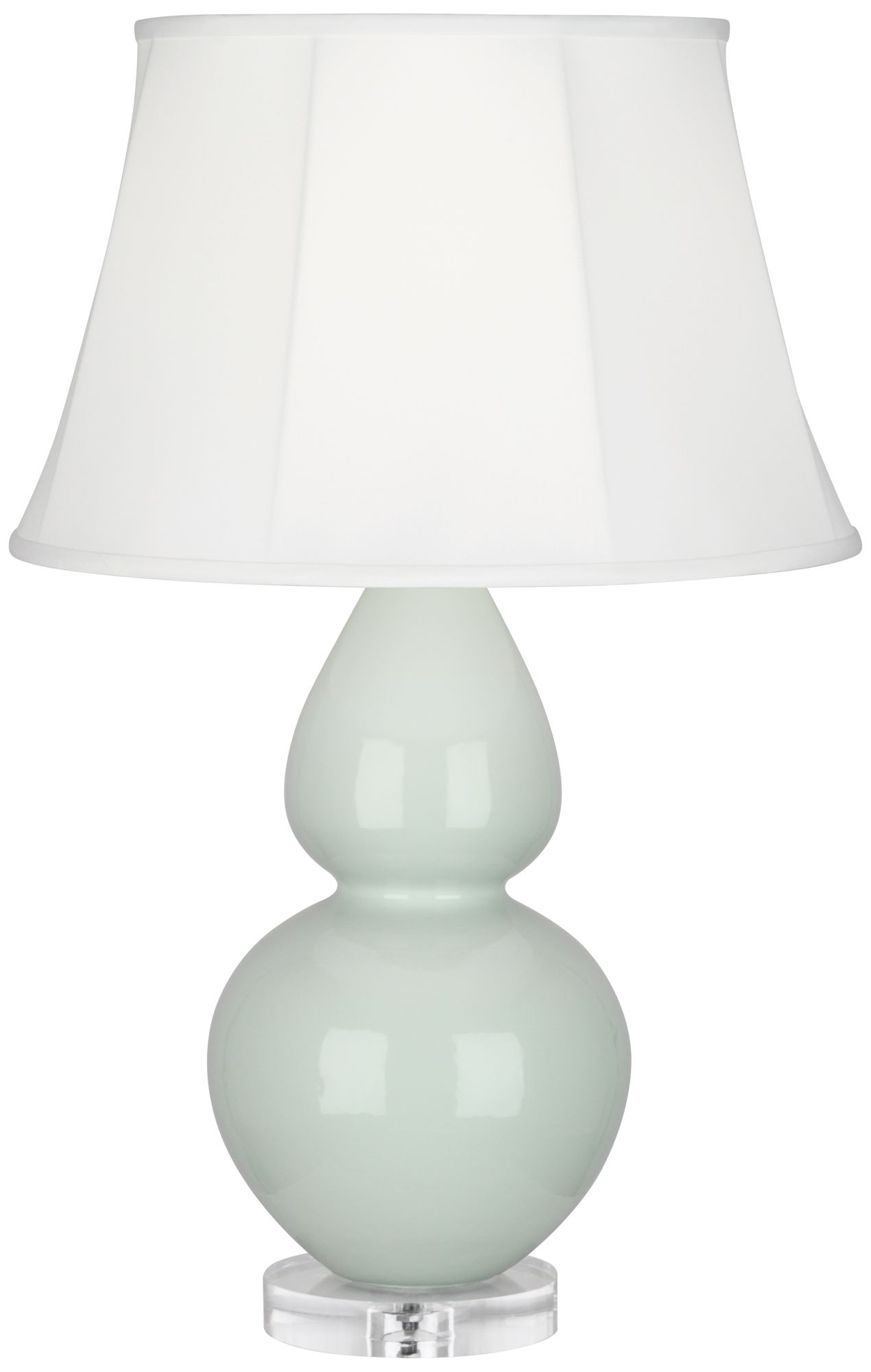 Robert Abbey Ceramic Celadon Double Gourd Table Lamp