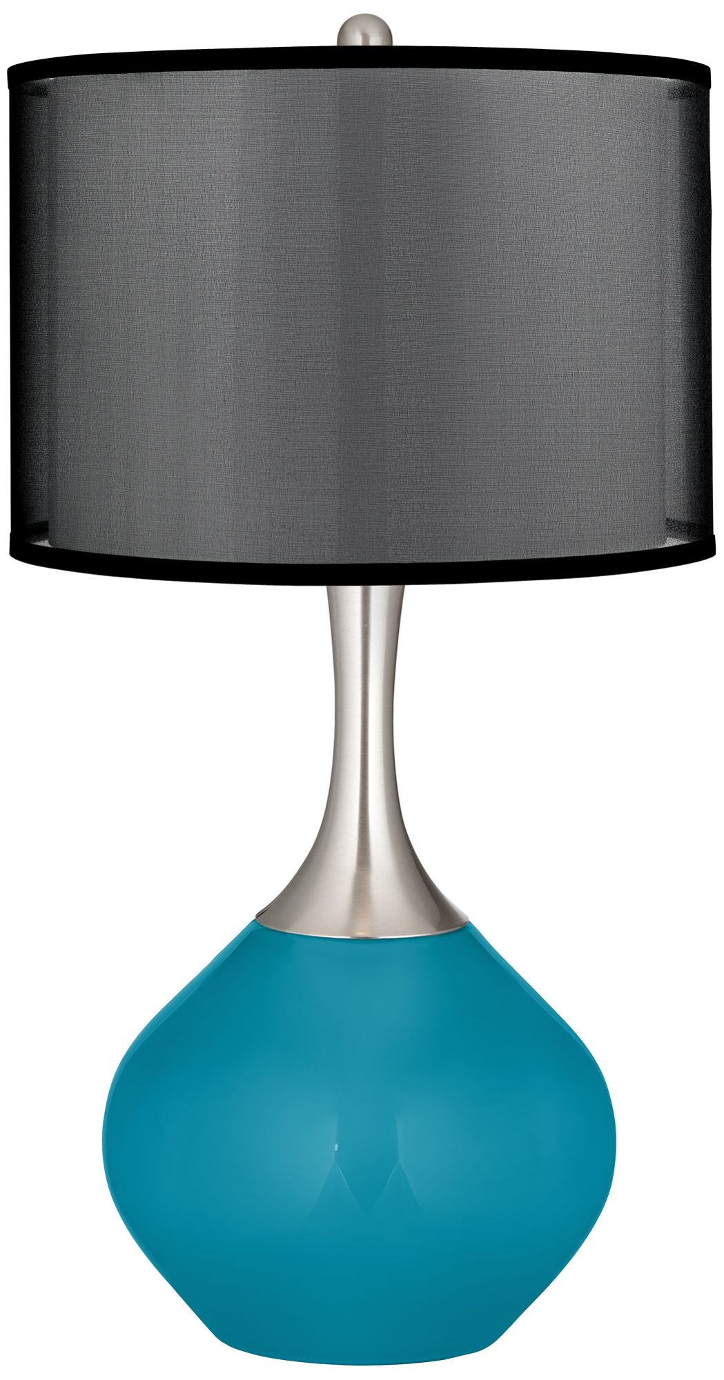 Caribbean Sea Spencer Table Lamp with Organza Black Shade