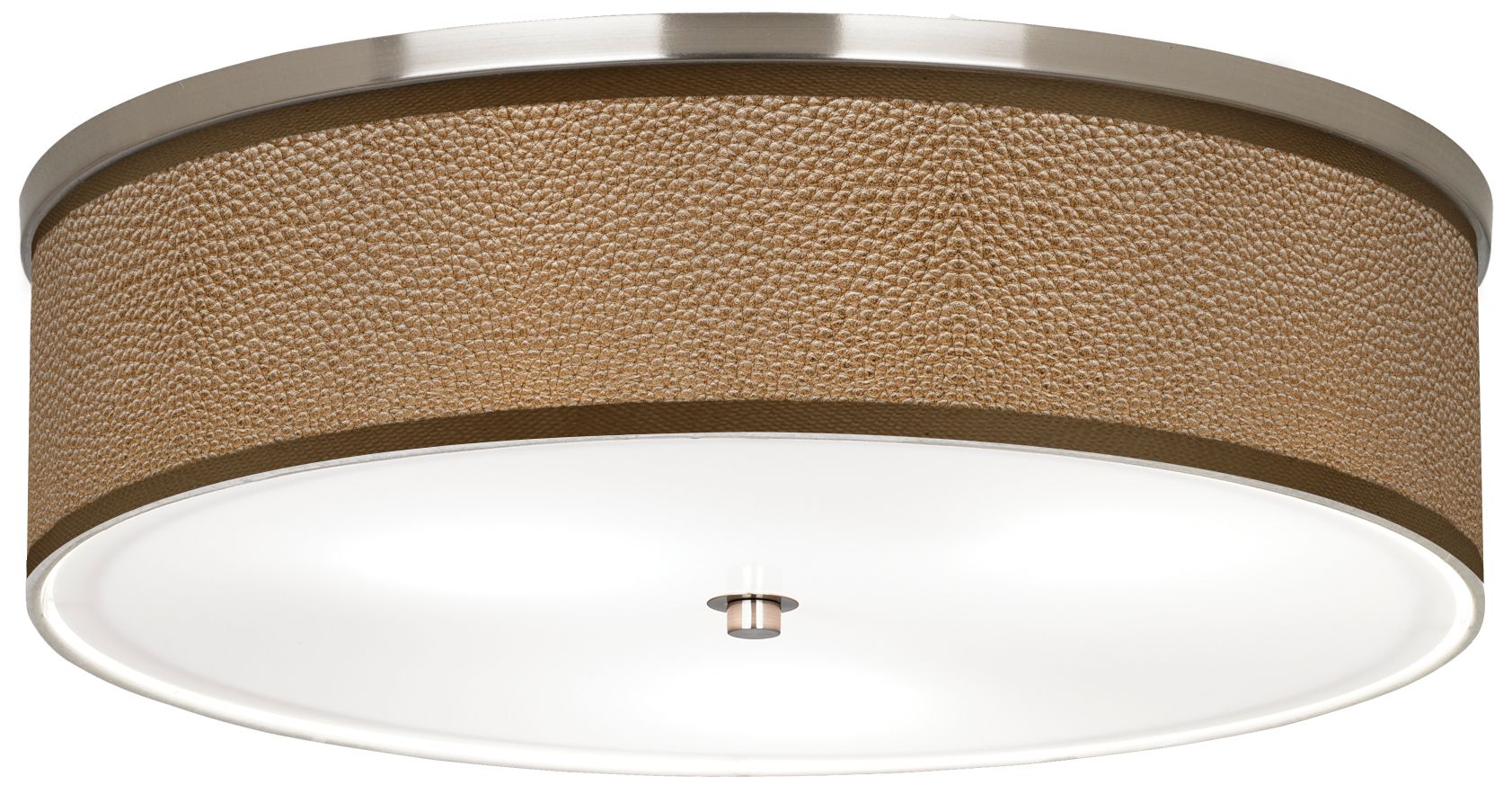 Simulated Leatherette Giclee Nickel 20 1/4" Wide Ceiling Light