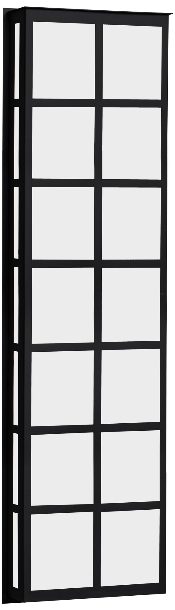 Besa Bree 38 Sconce - White Acrylic, Black finish