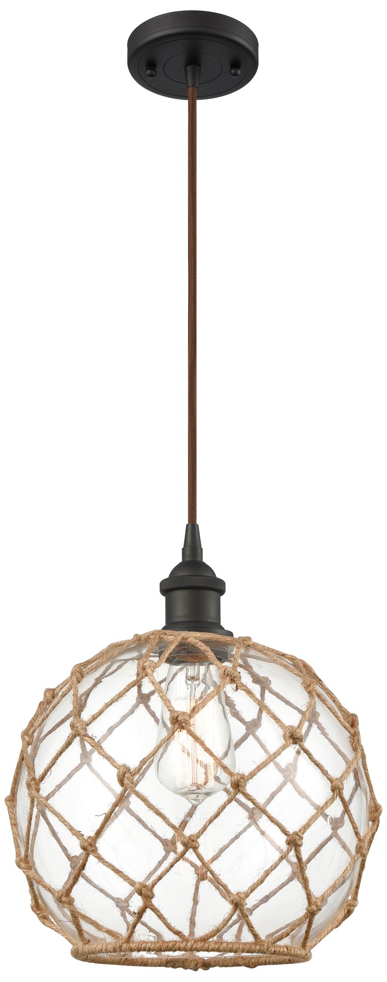 Farmhouse 10" LED Mini Pendant - Oil Rubbed Bronze - Clear Glass - Bro