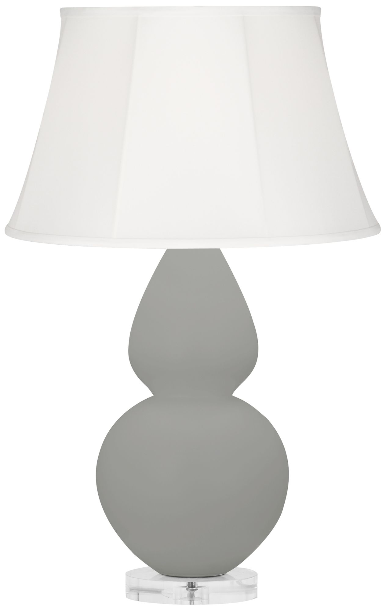 Smokey Taupe Double Gourd Table Lamp