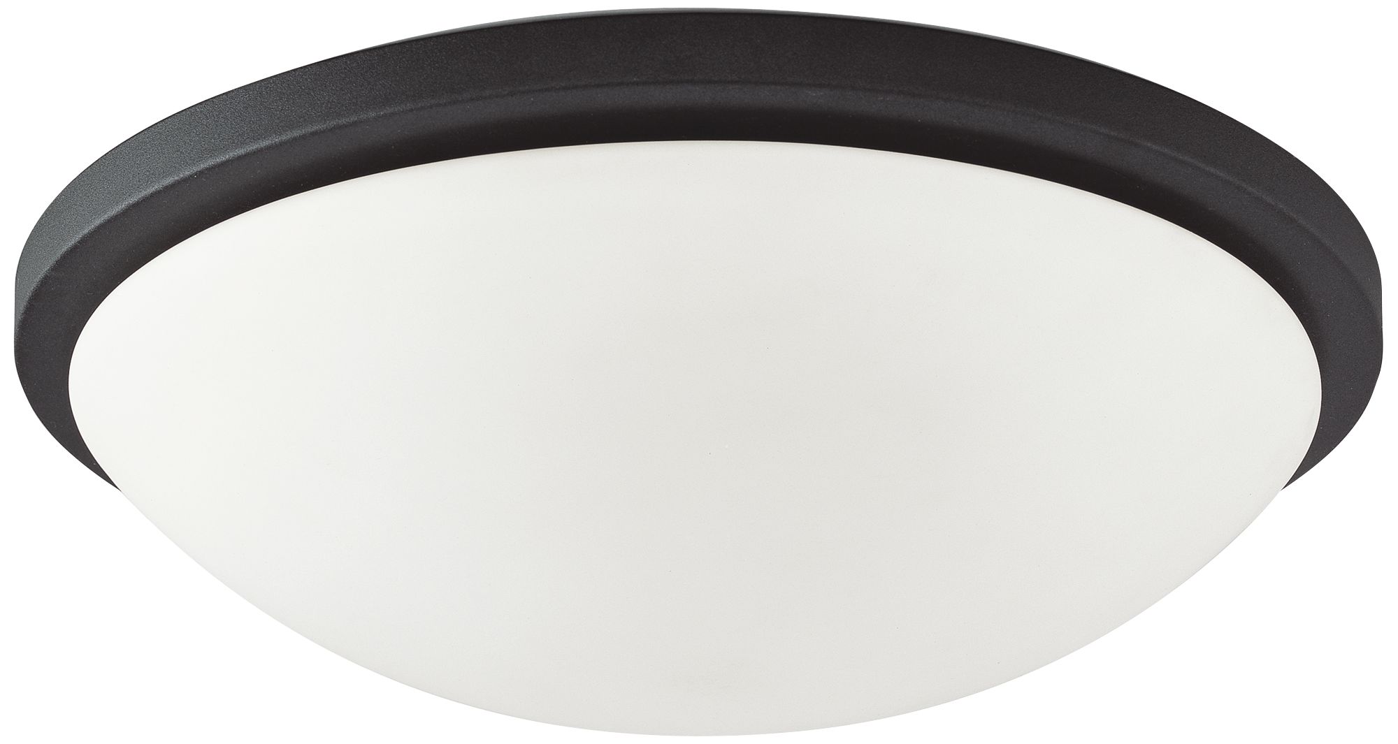 Button LED 11 in.; Flush Mount Fixture; Black Finish