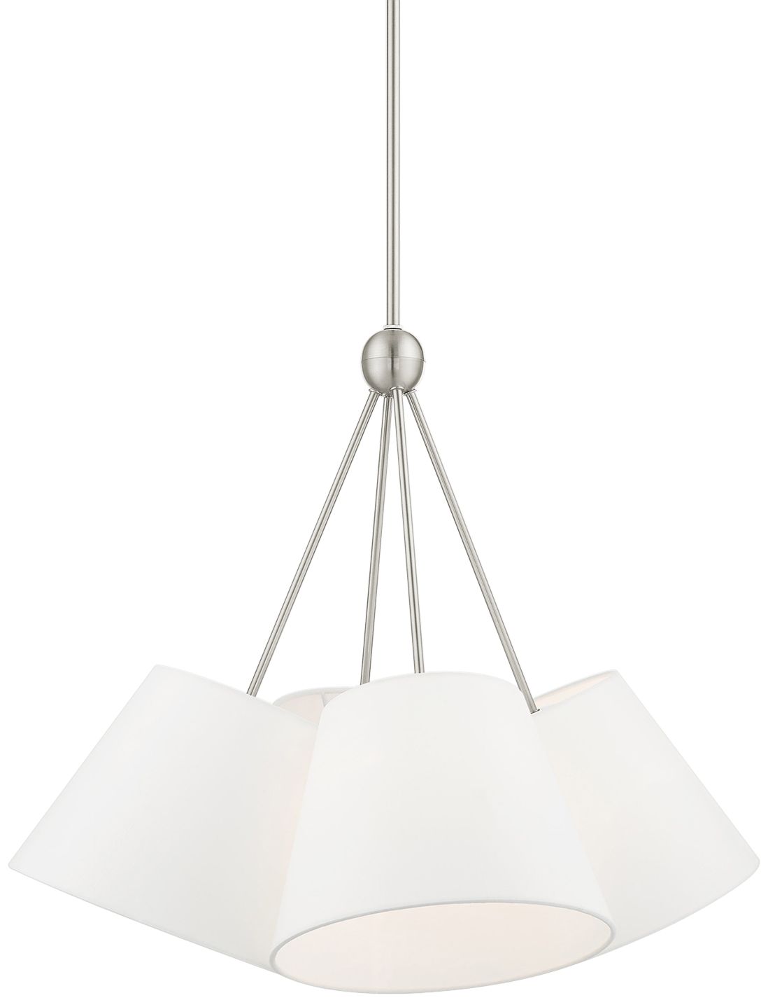 Prato 25" Wide Brushed Nickel 4-Light Pendant Light