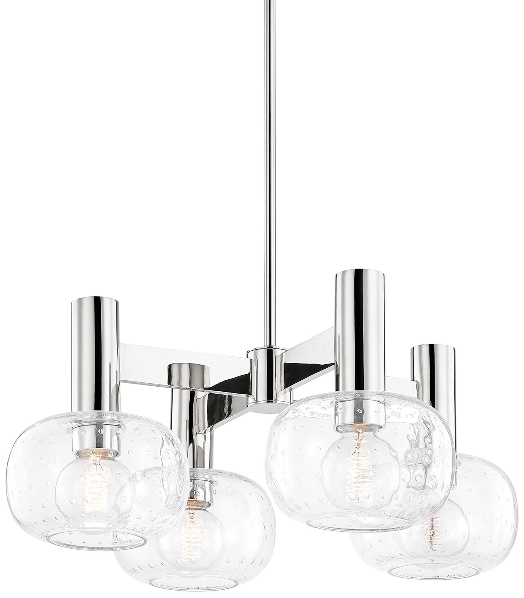 Mitzi Harlow 23" Wide Polished Nickel 4-Light Chandelier