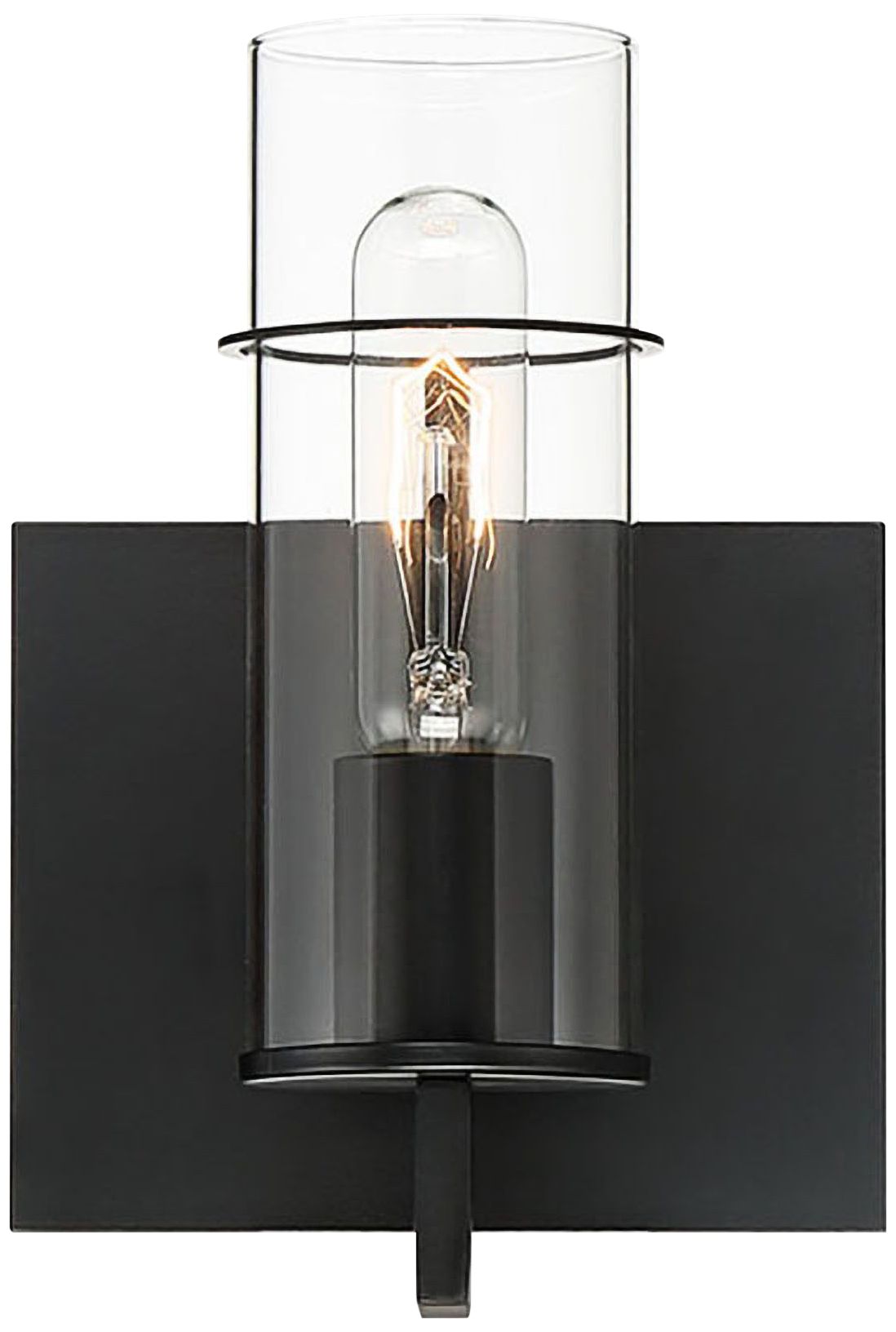 Eurofase Pista 8 3/4" High Black Metal Wall Sconce