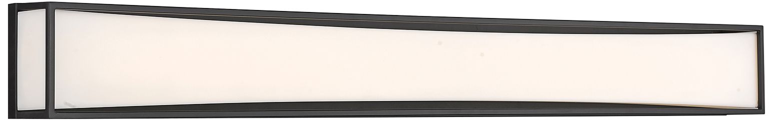 Baden 46" Wide Matte Black LED Bath Light