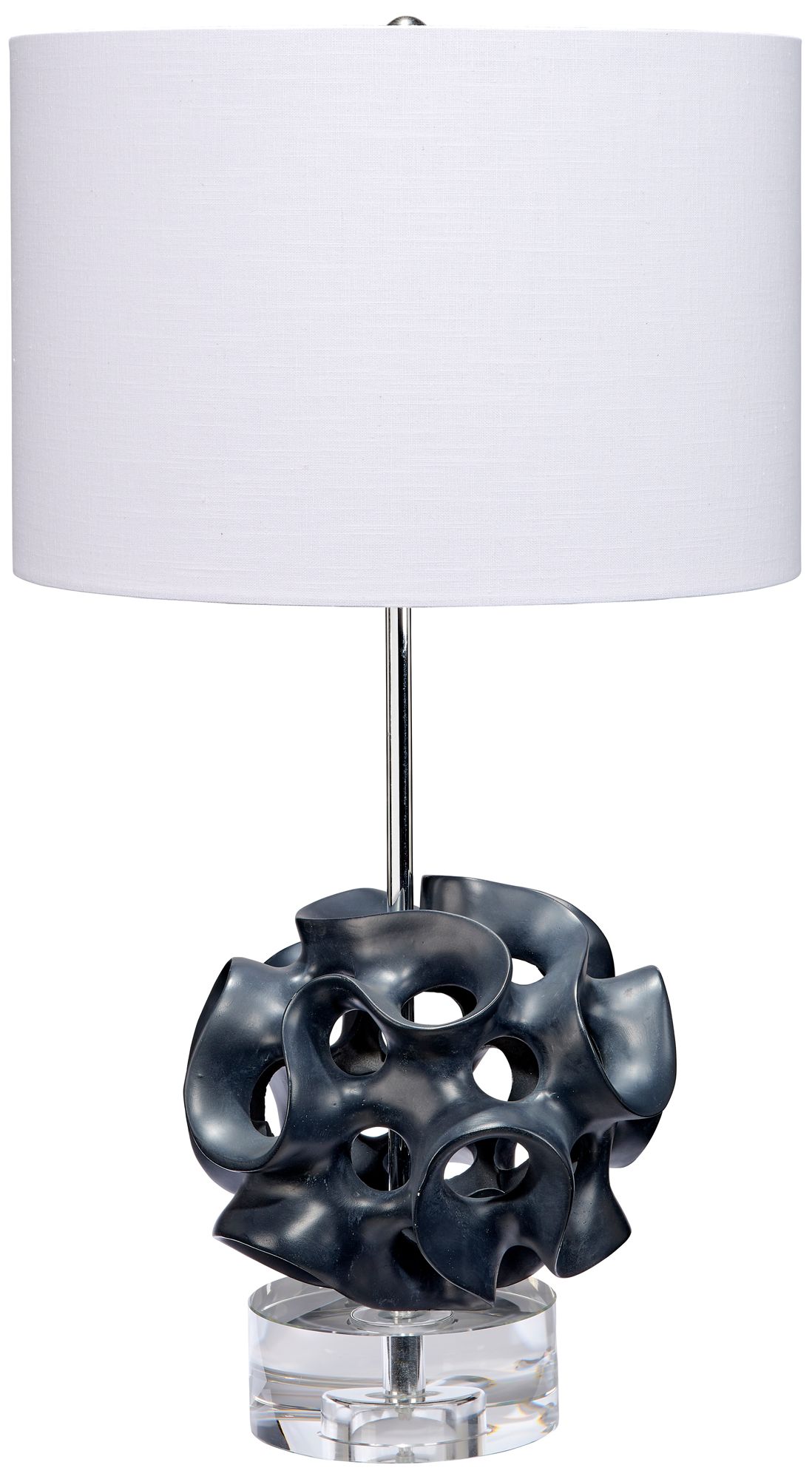 Anya Resin Table Lamp, Black