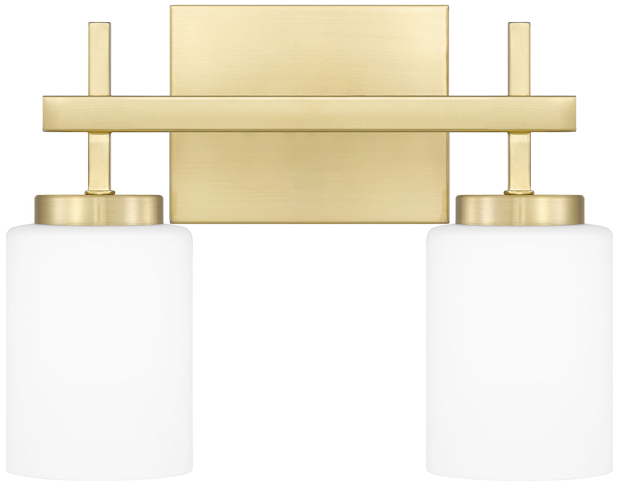 Wilburn 2-Light Integrated LED Satin Brass Vanity Light